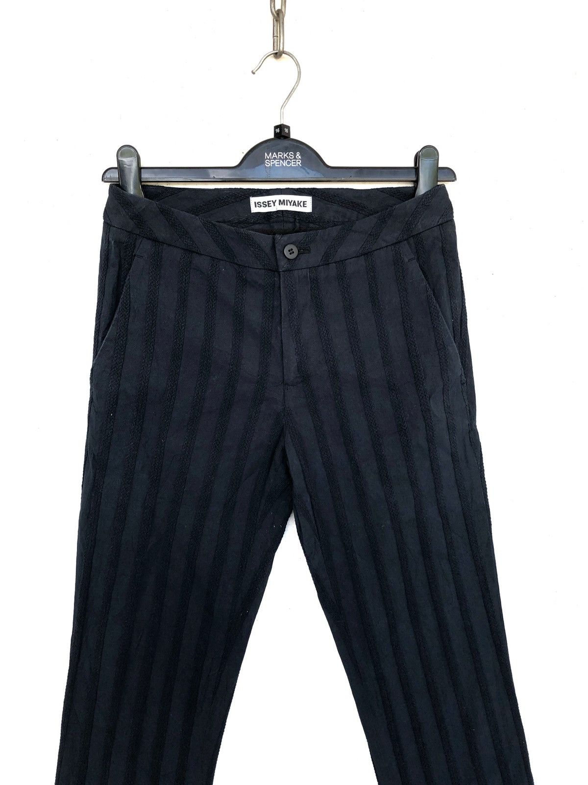 Issey Miyake GRAILED🔥Issey Miyake Striped Straight Cut Pants Size US 28 / EU 44 - 2 Thumbnail