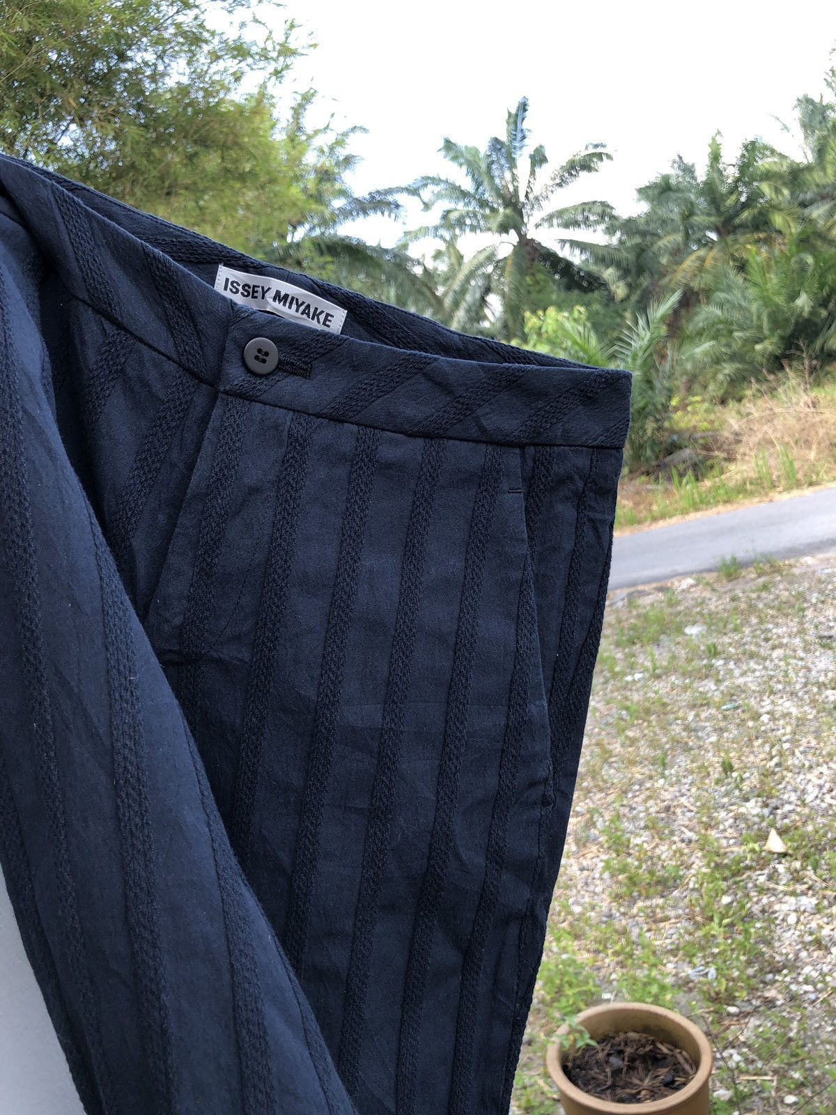 Issey Miyake GRAILED🔥Issey Miyake Striped Straight Cut Pants Size US 28 / EU 44 - 8 Thumbnail