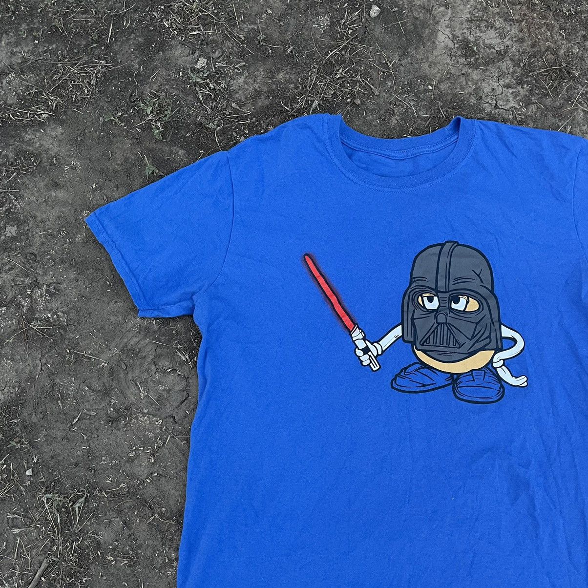 Vintage Vintage Y2K Graphic Tee Darth Vader Humor Skate Blue Boxy M Size US M / EU 48-50 / 2 - 2 Thumbnail