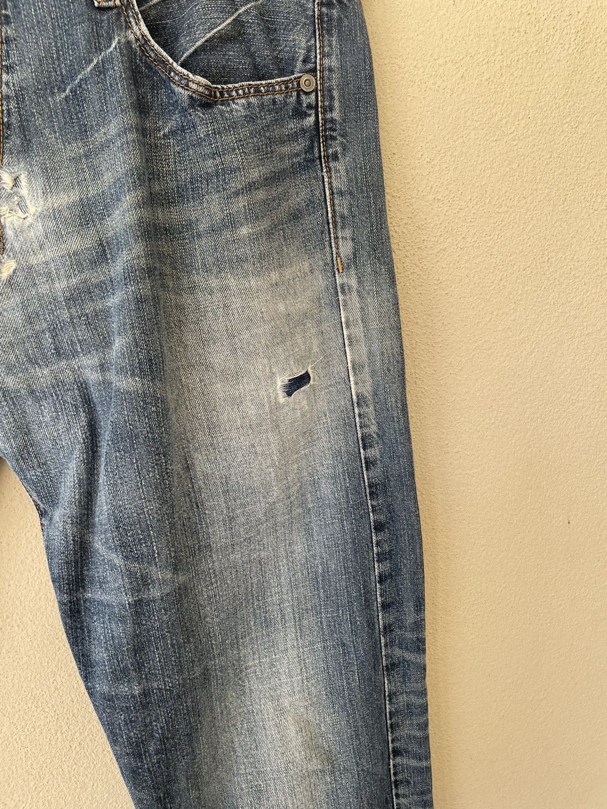 Japanese Brand CRACK EVO RIPPED DENIM Size US 36 / EU 52 - 10 Thumbnail