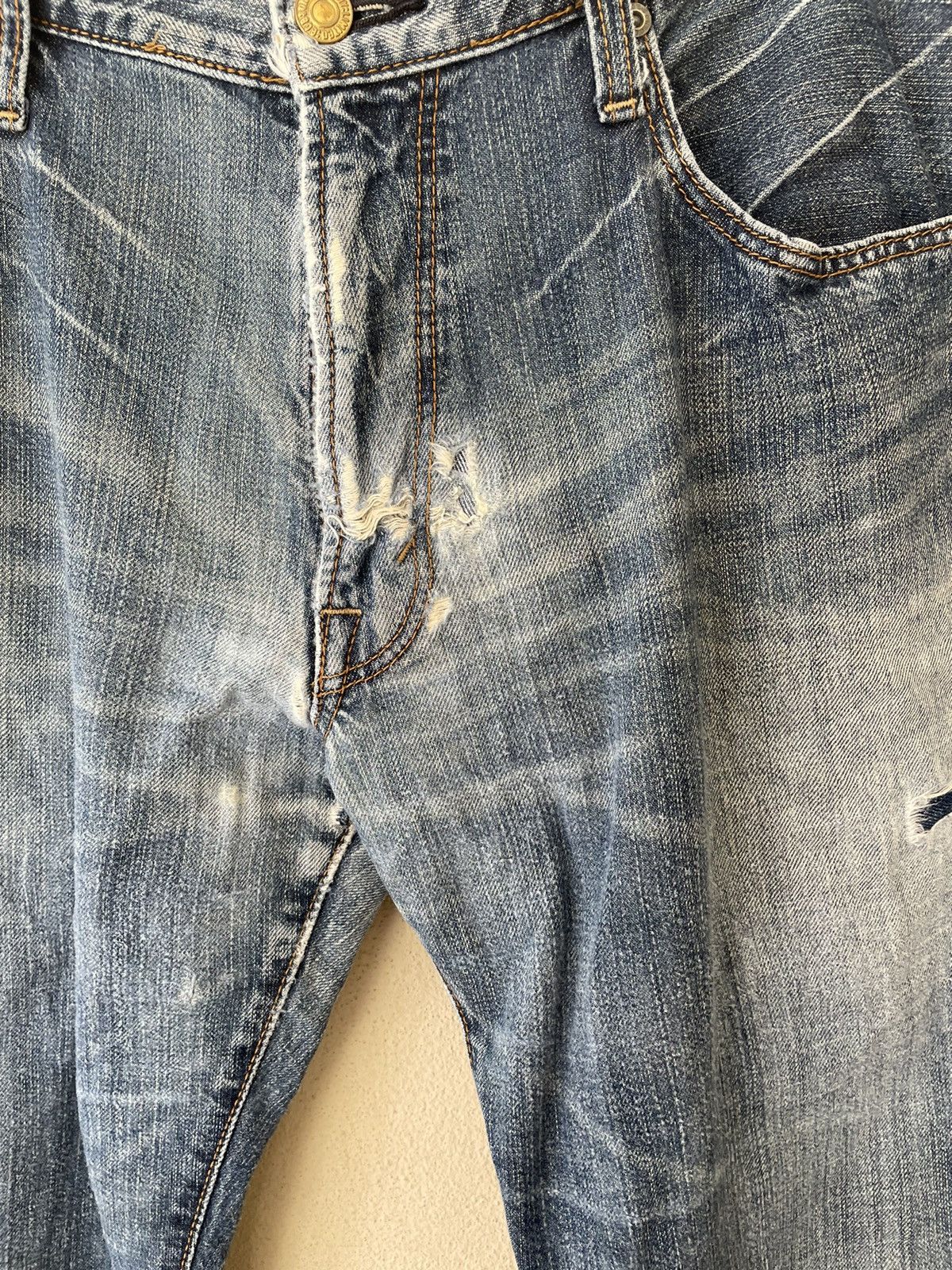 Japanese Brand CRACK EVO RIPPED DENIM Size US 36 / EU 52 - 7 Thumbnail