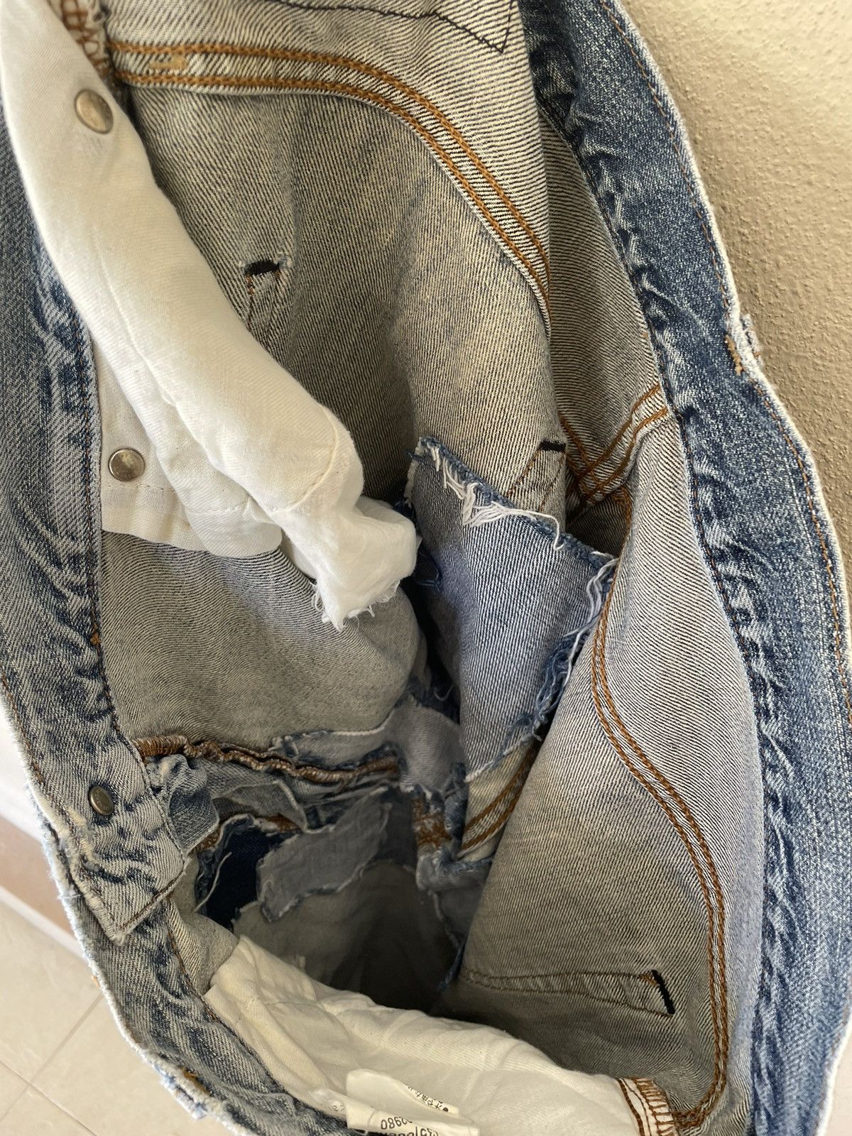 Japanese Brand CRACK EVO RIPPED DENIM Size US 36 / EU 52 - 14 Thumbnail