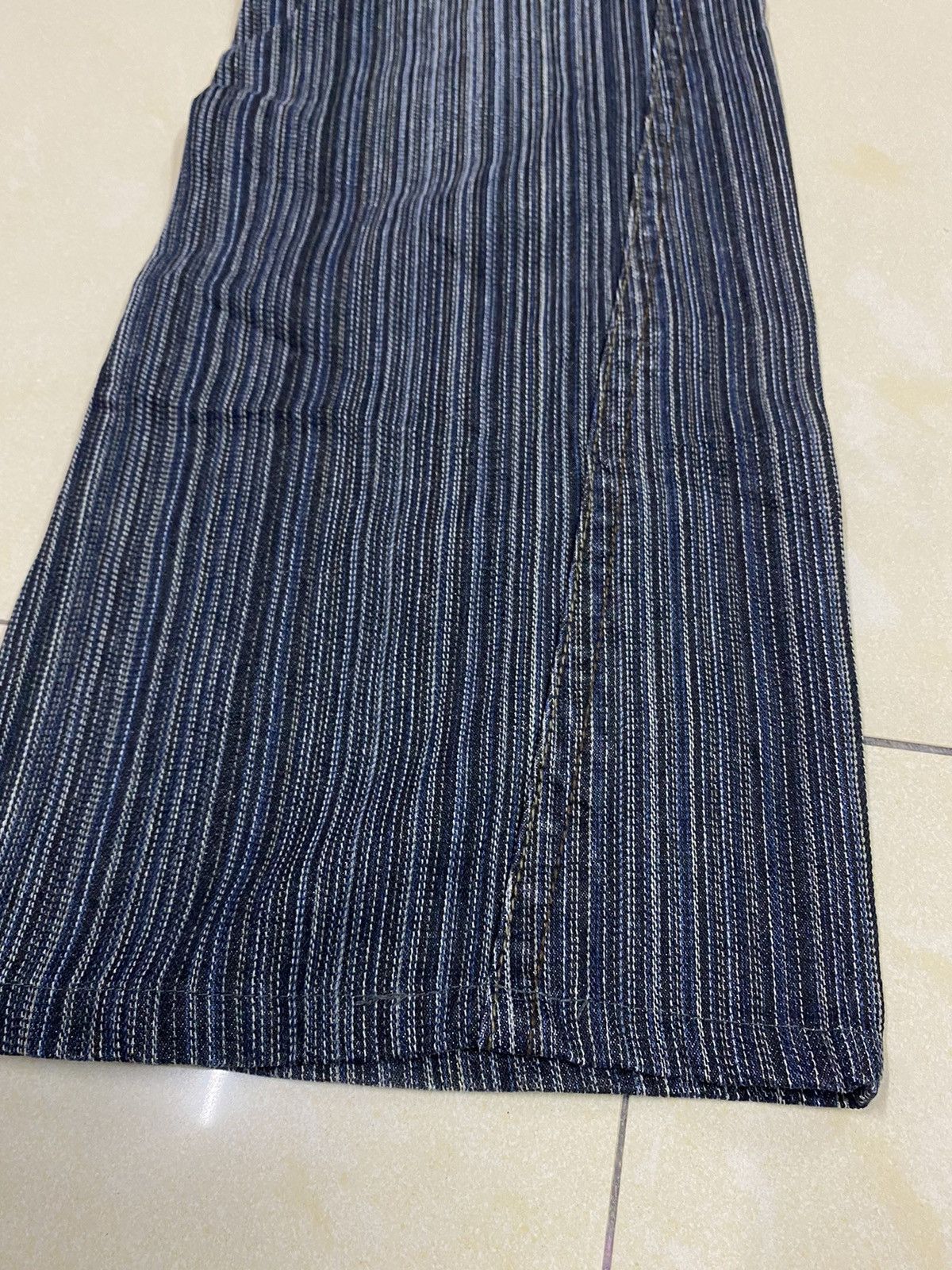 Japanese Brand Ikka Pinstriped Flared Denim