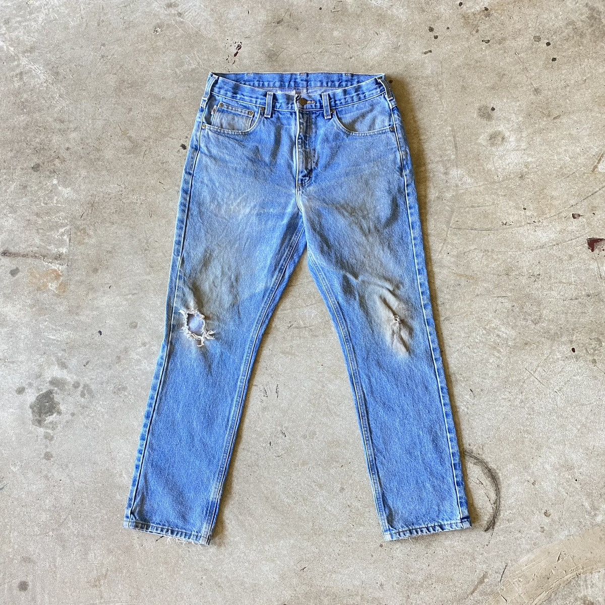 Carhartt vintage Y2K CARHARTT Distressed Denim jeans Size US 33 - 4 Thumbnail