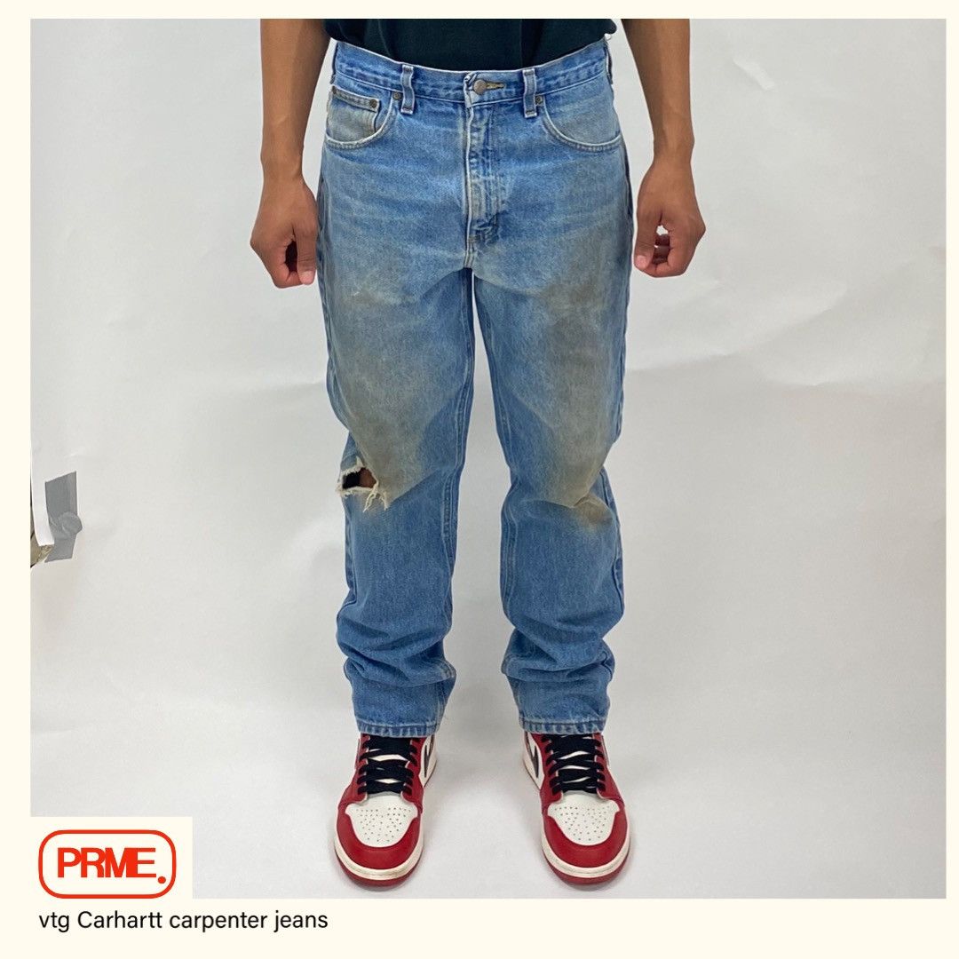 Carhartt vintage Y2K CARHARTT Distressed Denim jeans Size US 33 - 1 Thumbnail