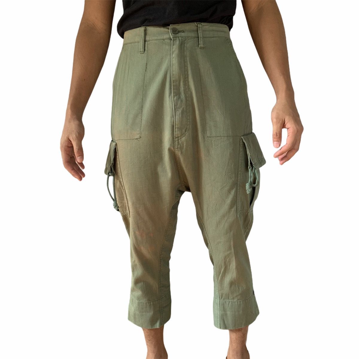 Issey Miyake Issey Miyake Ne.Net Dropcrotch Cropped Cargo Pant Size US 29 - 3 Thumbnail