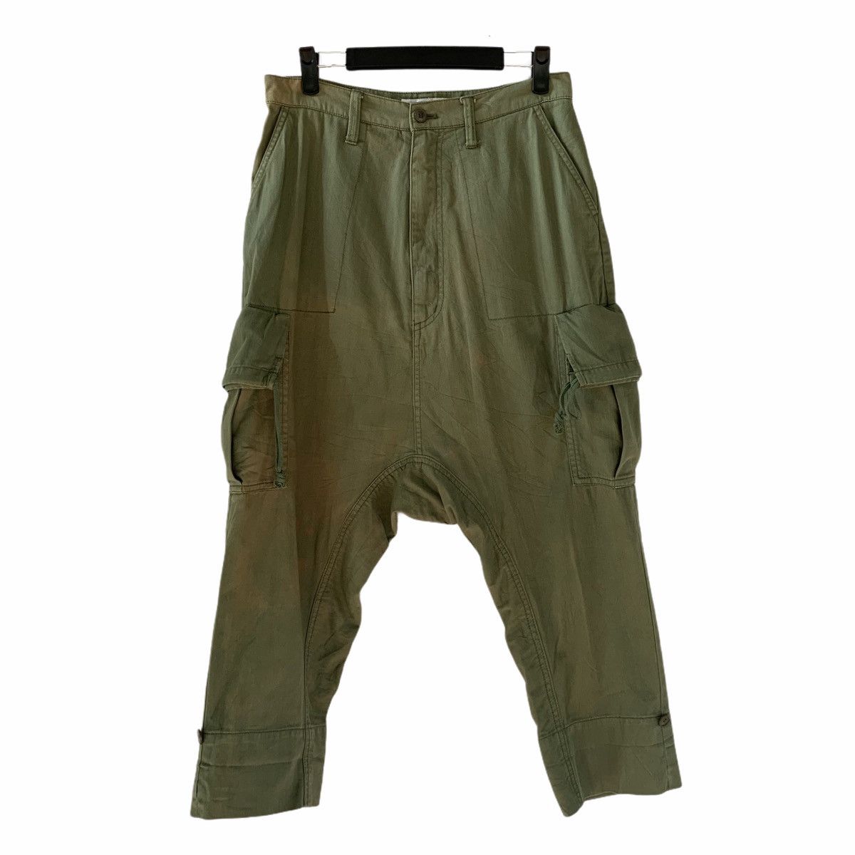 Issey Miyake Issey Miyake Ne.Net Dropcrotch Cropped Cargo Pant Size US 29 - 1 Thumbnail