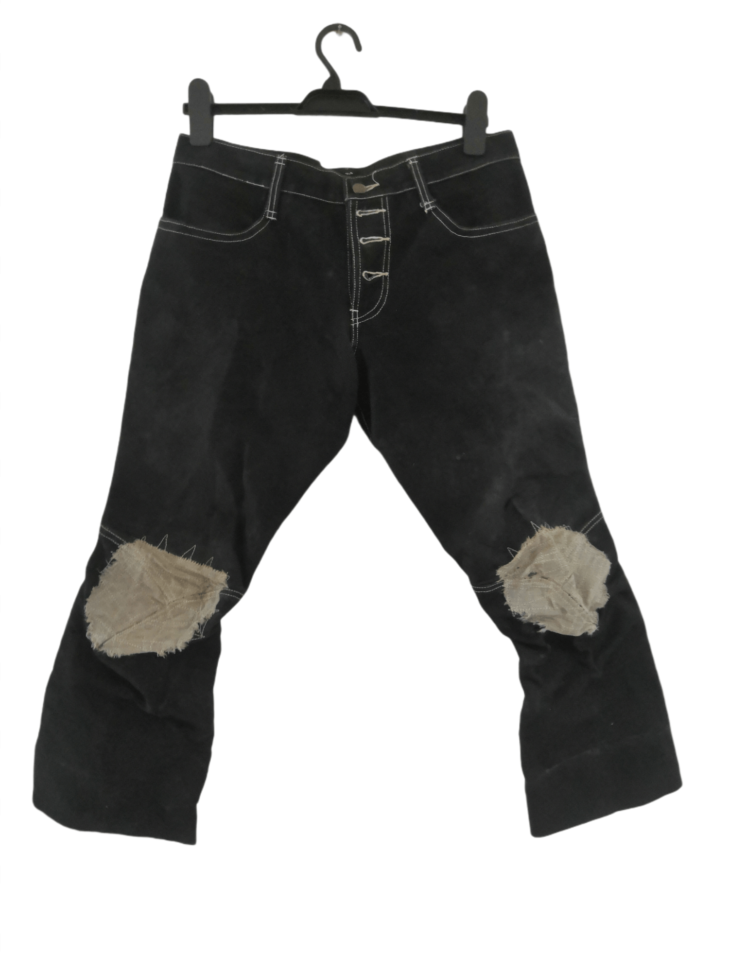 Christopher Nemeth Nemeth Knee Patch Selvedge Raw Distressed Jeans