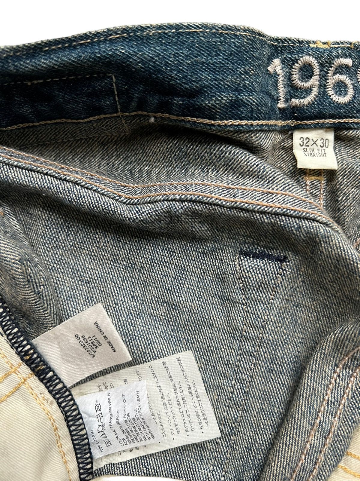 Beauty Beast × Japanese Brand Gap Distressed Ripped Rusty Denim Jeans 32x30 Size US 32 / EU 48 - 10 Thumbnail