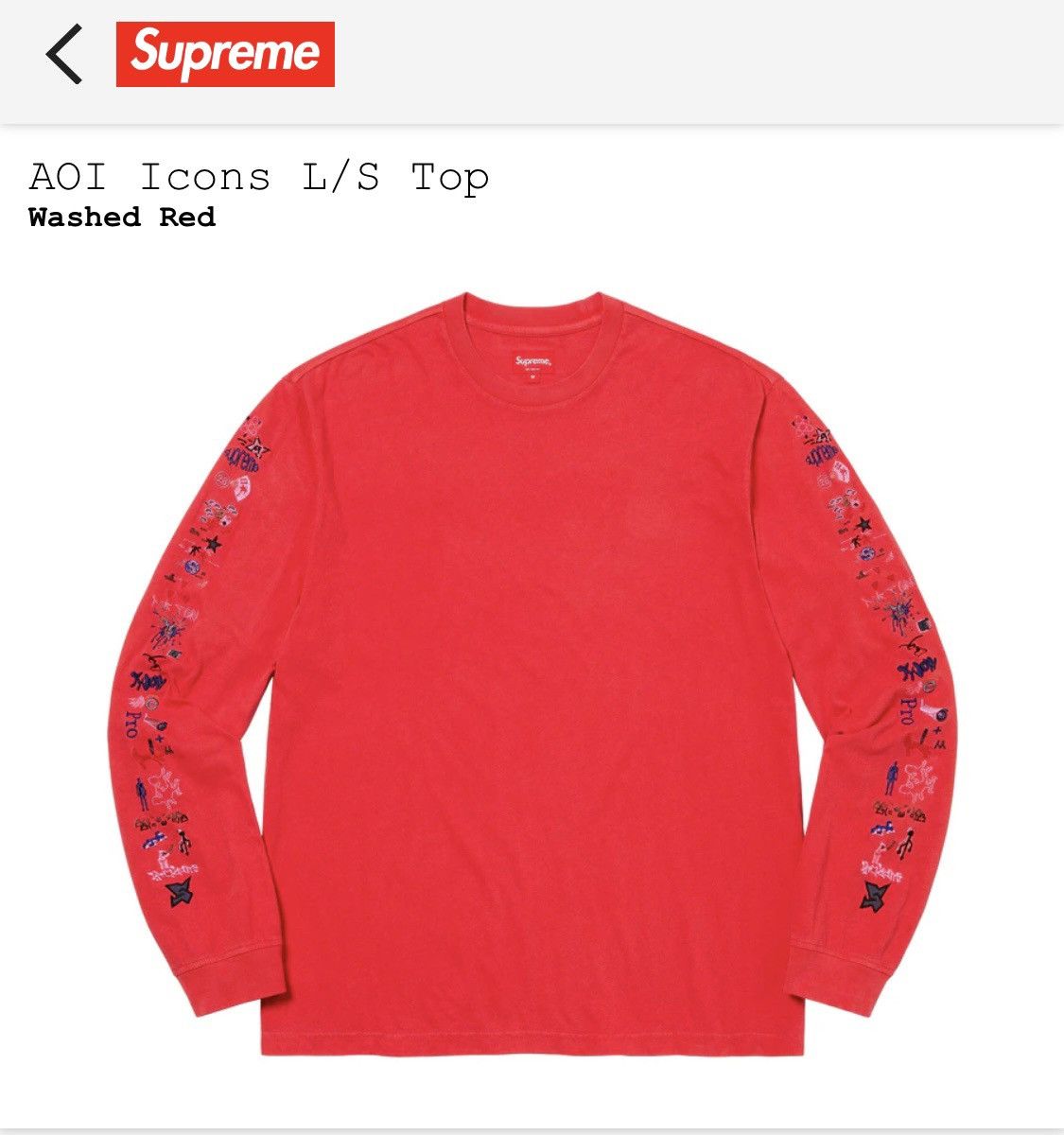 Supreme AOI Icons L/S Top-