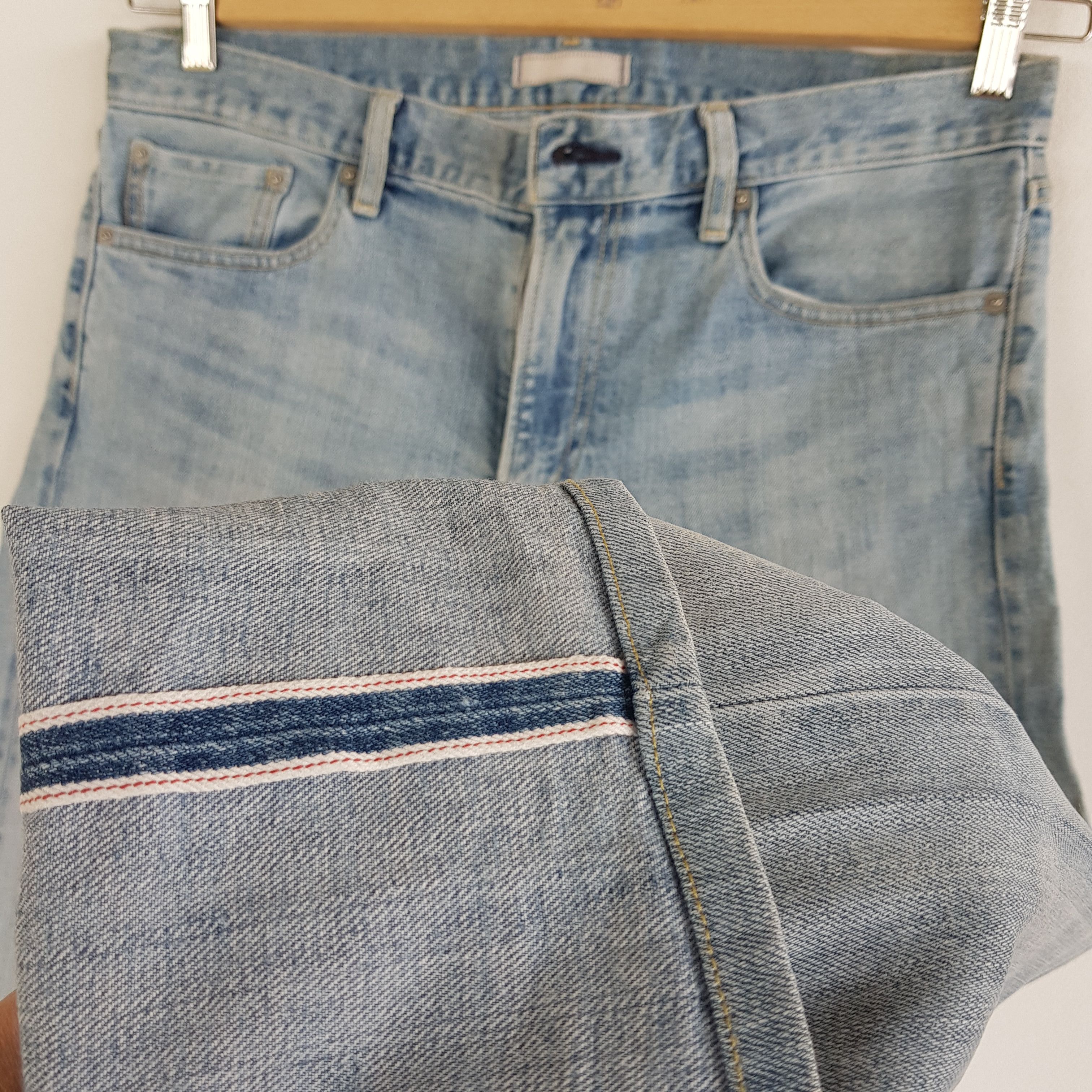 Japanese Brand Japanese Selvedge Distressed Denim Redline Jeans Pants Size US 34 / EU 50 - 10 Thumbnail