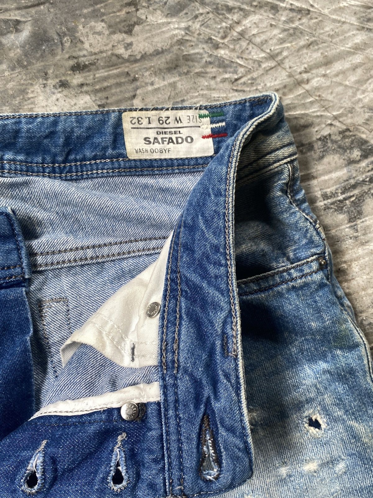 Diesel 💥BINDING NOW💥Diesel Industry Safado Rare Men’s Jeans Italy Size US 33 - 14 Thumbnail