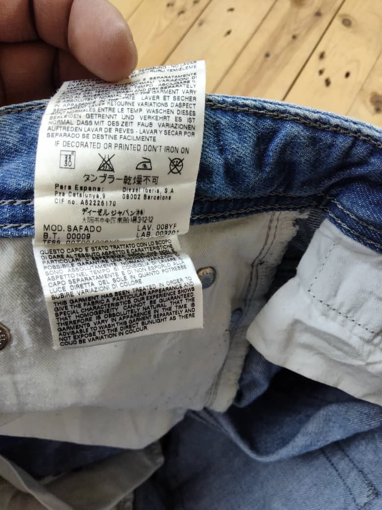 Diesel 💥BINDING NOW💥Diesel Industry Safado Rare Men’s Jeans Italy Size US 33 - 19 Thumbnail