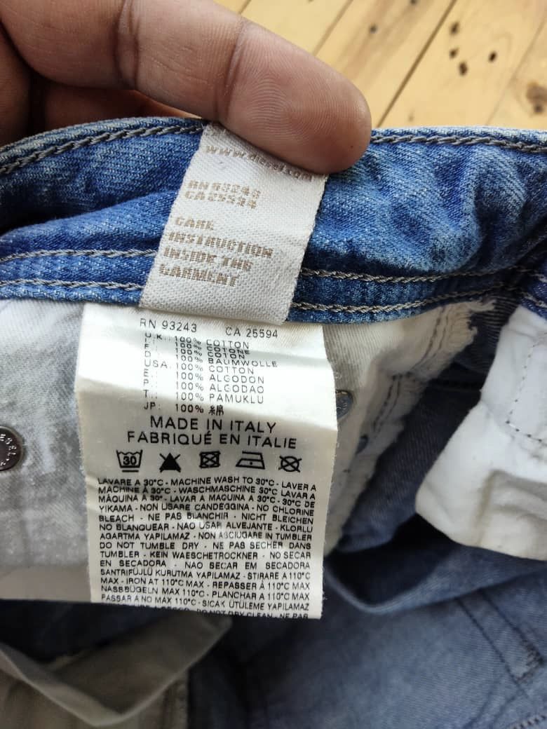 Diesel 💥BINDING NOW💥Diesel Industry Safado Rare Men’s Jeans Italy Size US 33 - 20 Thumbnail