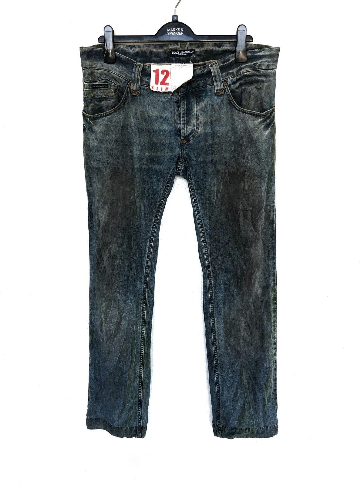 Dolce & Gabbana SS00 D&G Embroidered ™️ Logo Slim Fit Denim Size US 36 / EU 52 - 2 Thumbnail