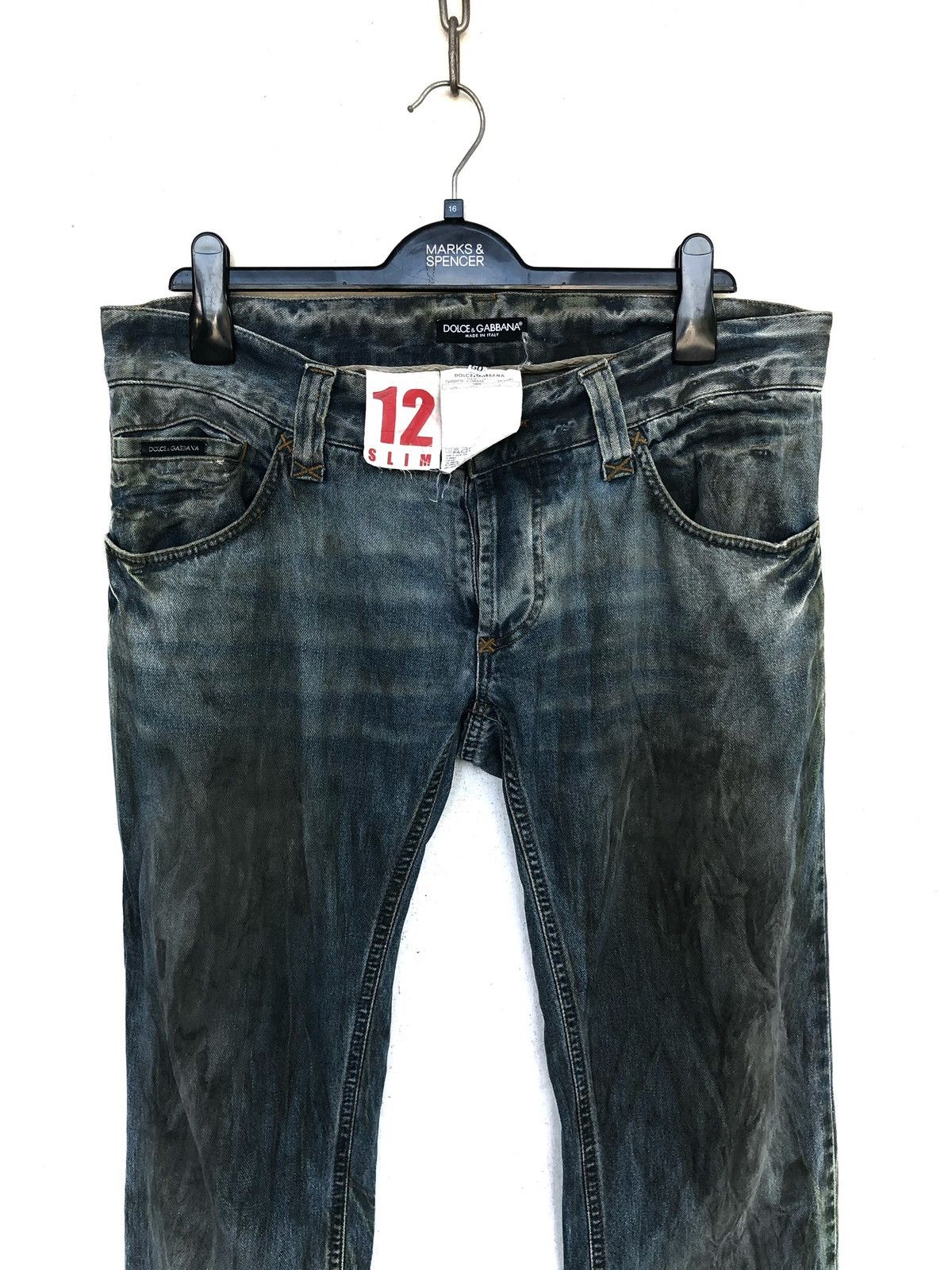 Dolce & Gabbana SS00 D&G Embroidered ™️ Logo Slim Fit Denim Size US 36 / EU 52 - 4 Thumbnail