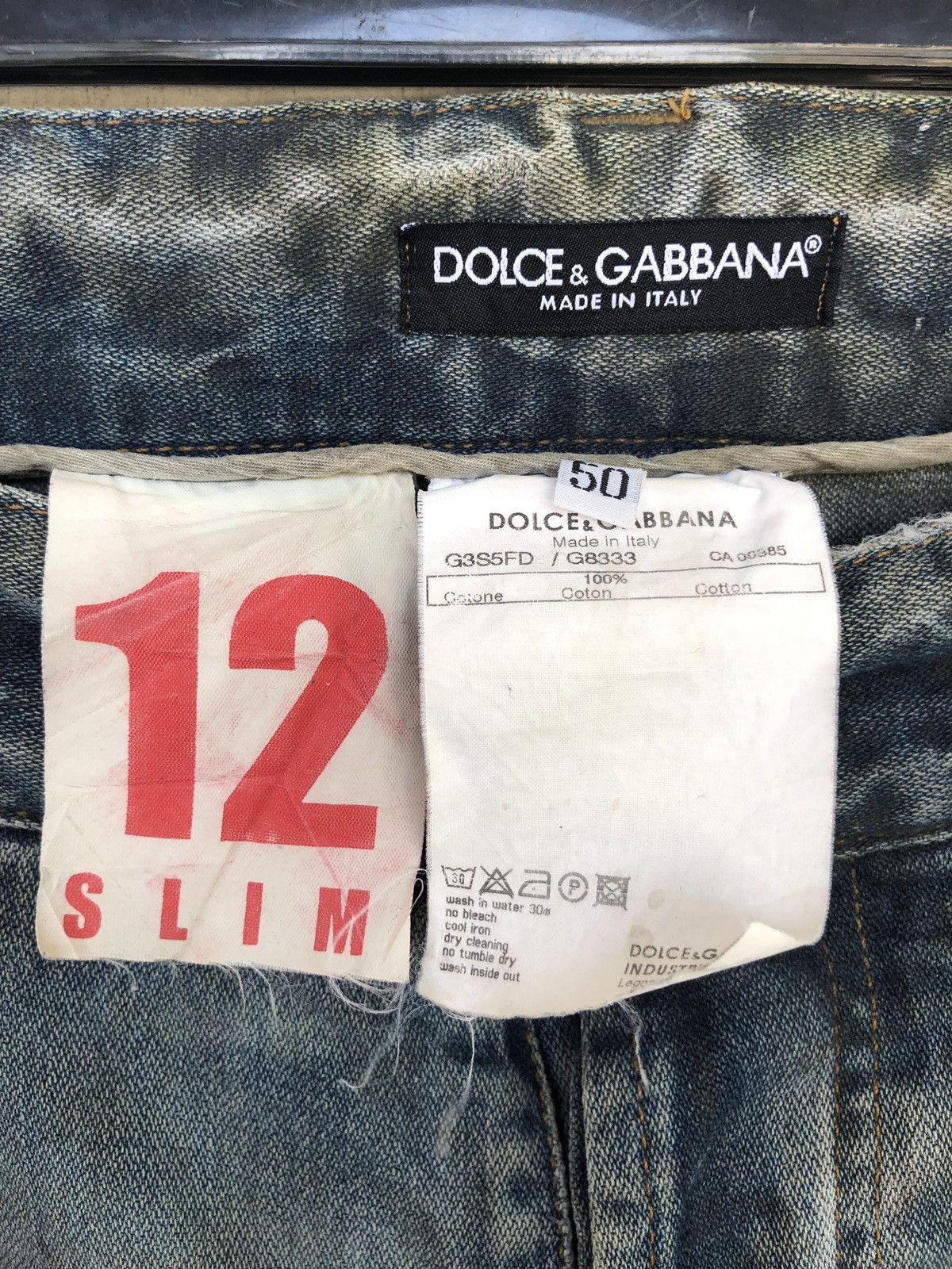 Dolce & Gabbana SS00 D&G Embroidered ™️ Logo Slim Fit Denim Size US 36 / EU 52 - 8 Thumbnail