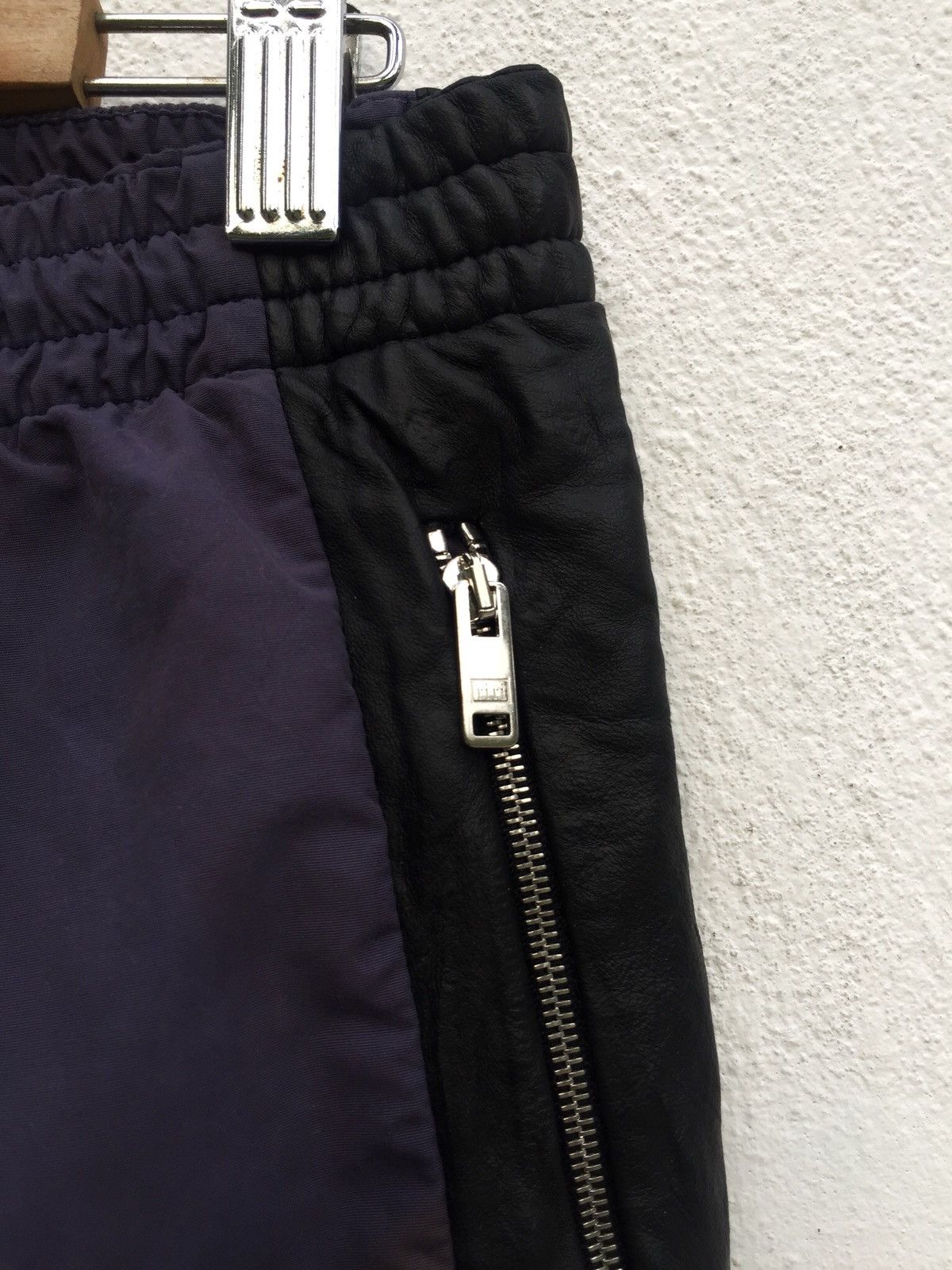 Tim Coppens DOPE🔥"Lux” Slim Leather Trimmed Nylon Jogger Pants Size US 32 / EU 48 - 6 Thumbnail