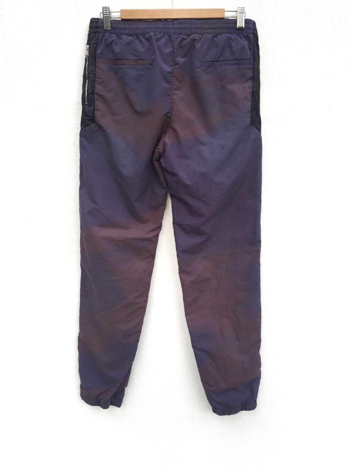 Tim Coppens DOPE🔥"Lux” Slim Leather Trimmed Nylon Jogger Pants Size US 32 / EU 48 - 2 Thumbnail