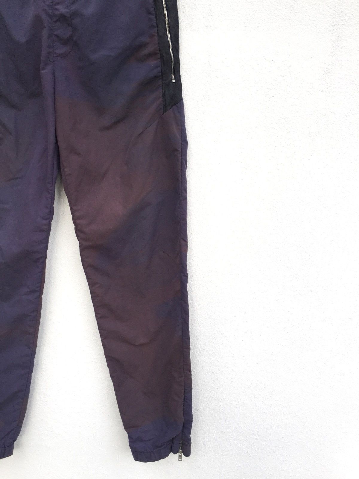 Tim Coppens DOPE🔥"Lux” Slim Leather Trimmed Nylon Jogger Pants Size US 32 / EU 48 - 4 Thumbnail