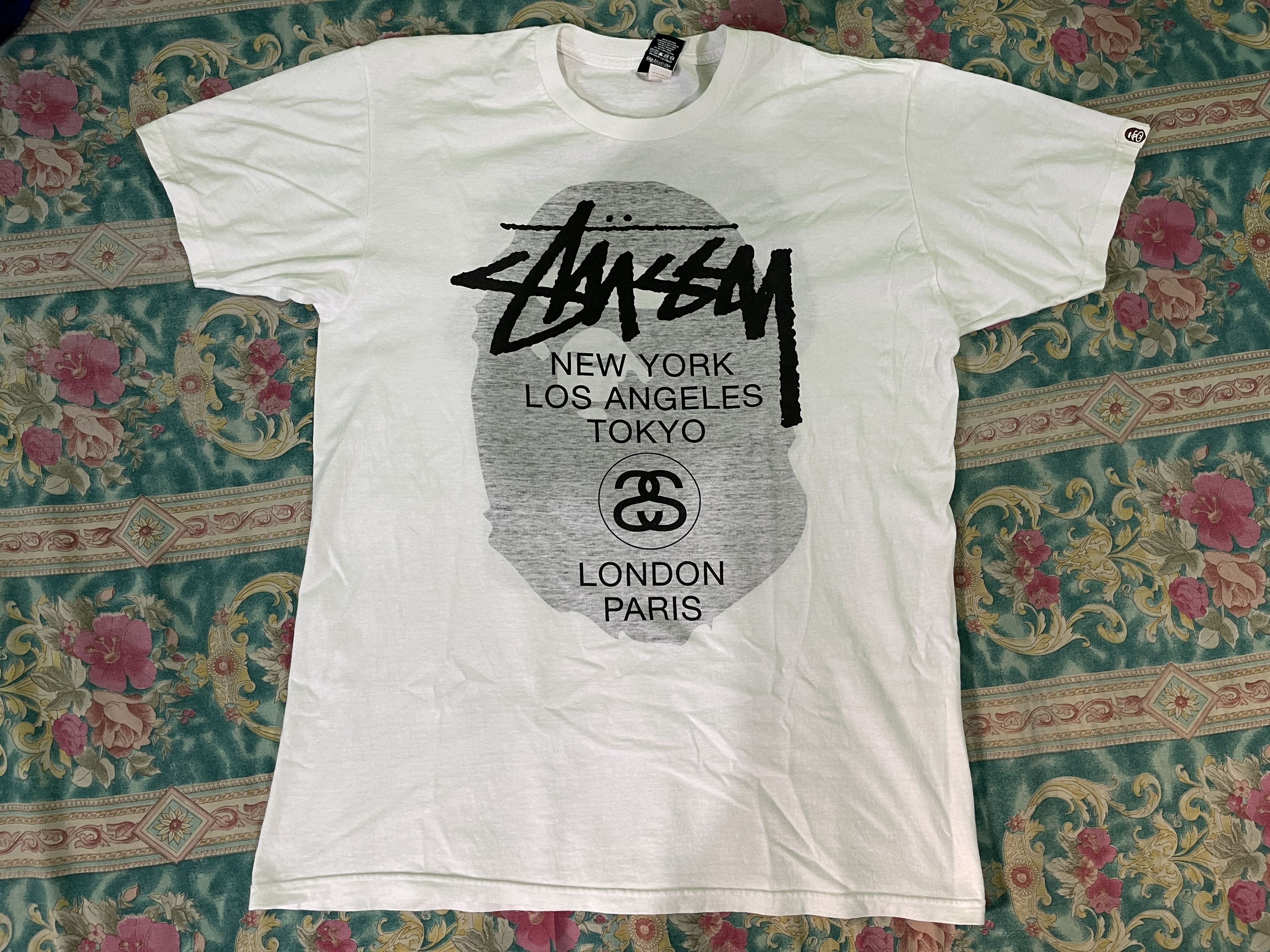 Stussy x bape t shirt discount
