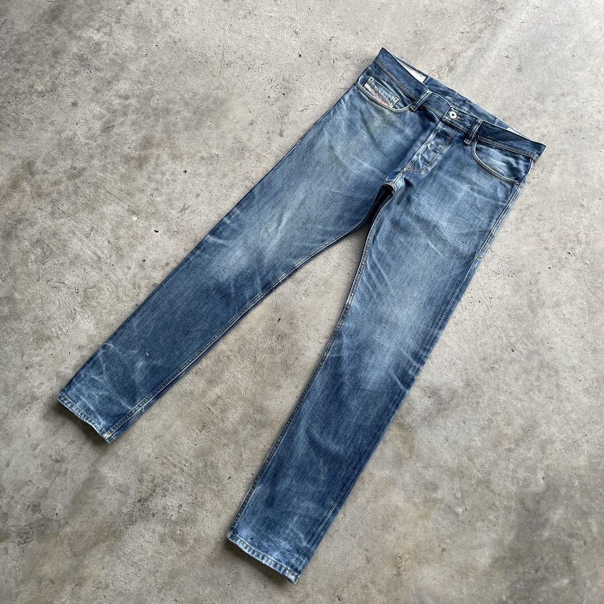 Diesel Vintage Diesel Industry Faded Denim Jeans Pants Fly Button Size US 33 - 2 Thumbnail