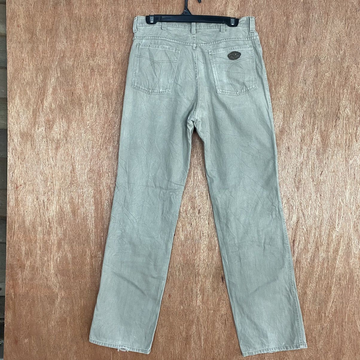 Wrangler DL Wrangler Grey Straight distressed sashiko Pants #c776 Size US 30 / EU 46 - 9 Thumbnail