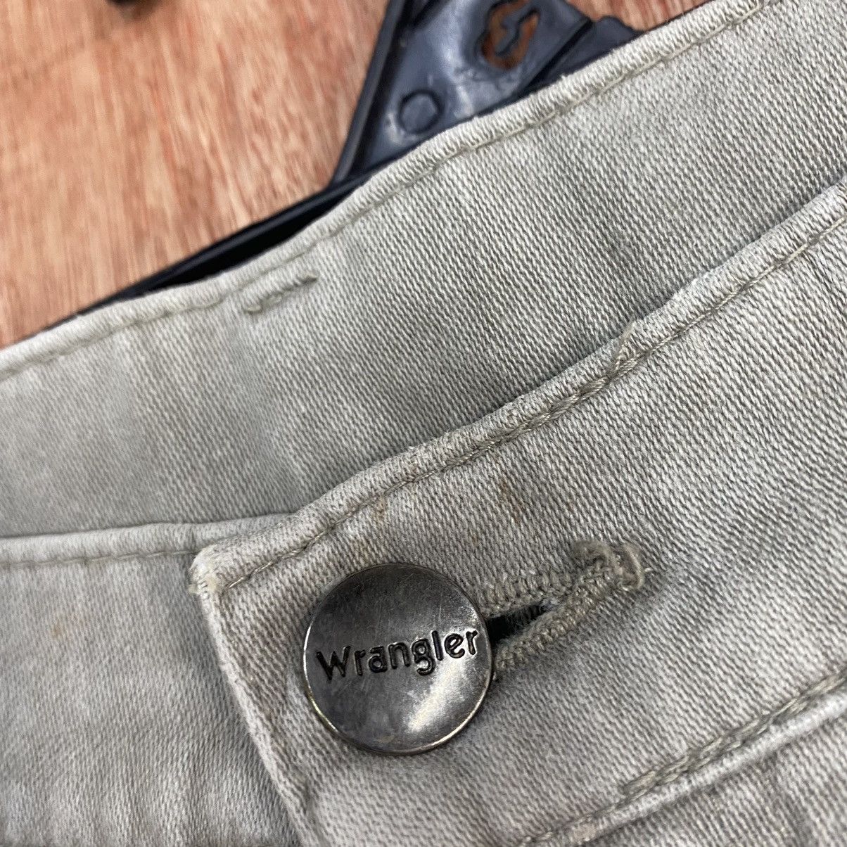Wrangler DL Wrangler Grey Straight distressed sashiko Pants #c776 Size US 30 / EU 46 - 7 Thumbnail