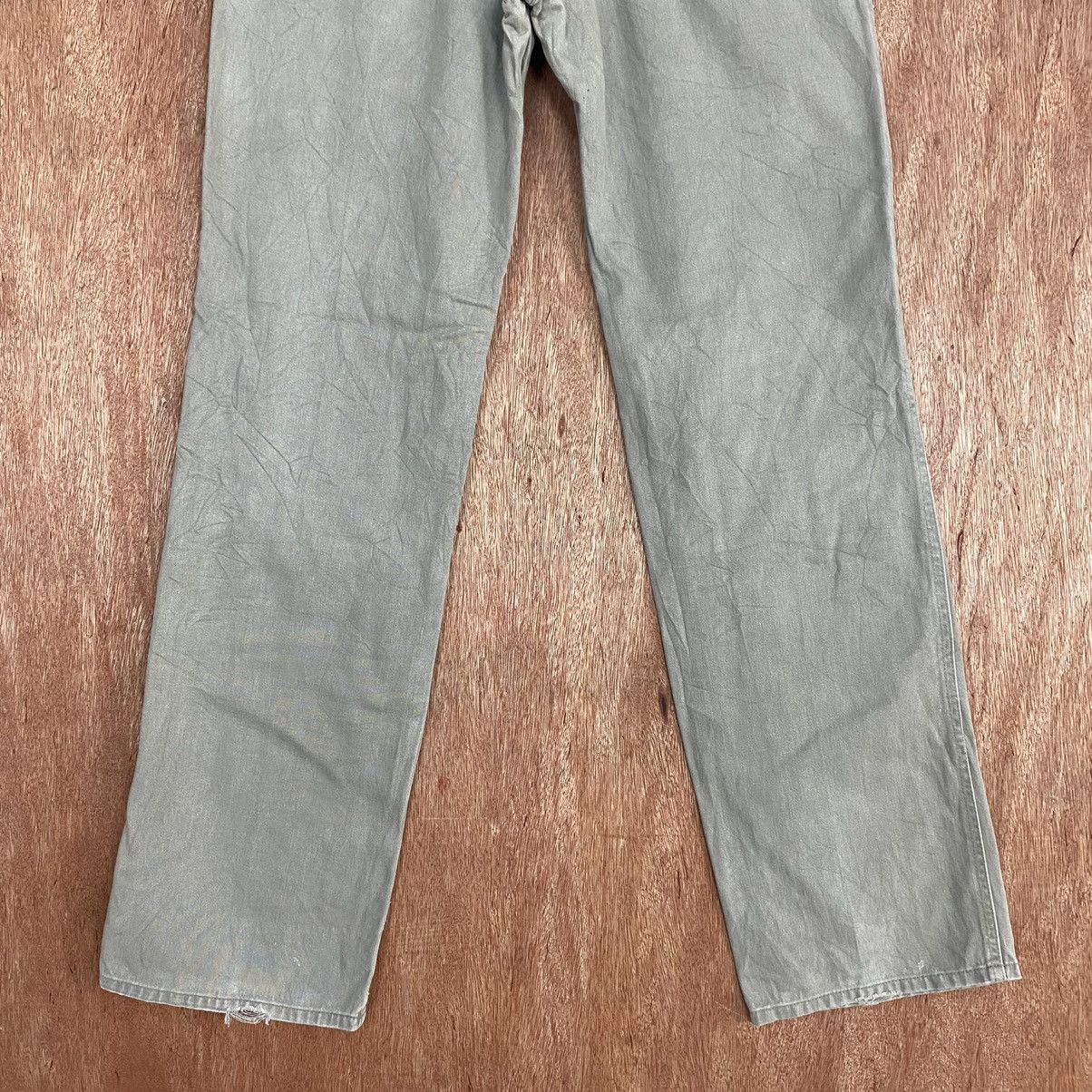 Wrangler DL Wrangler Grey Straight distressed sashiko Pants #c776 Size US 30 / EU 46 - 11 Thumbnail