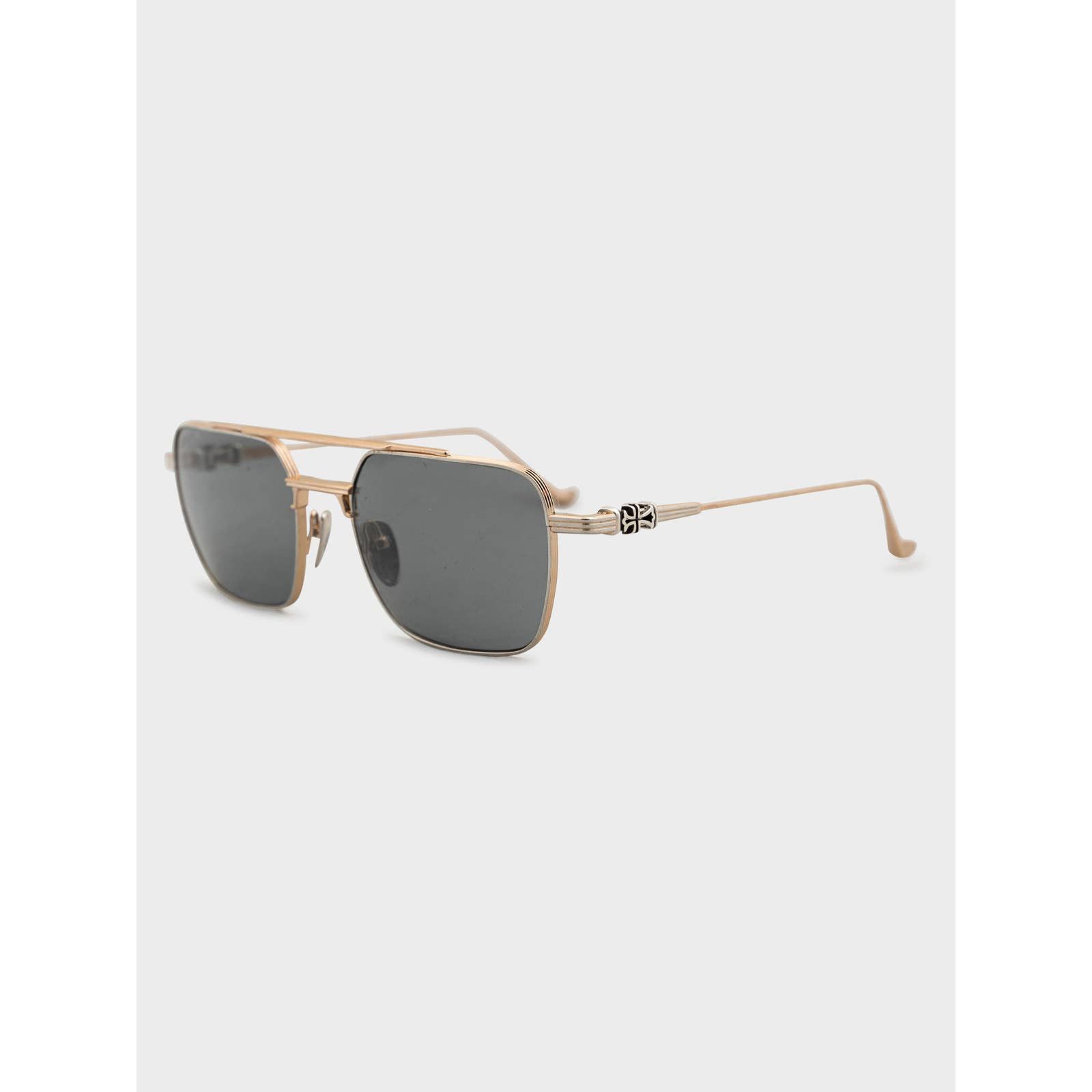image of Chrome Hearts Gold Cross Sunglasses, Men's
