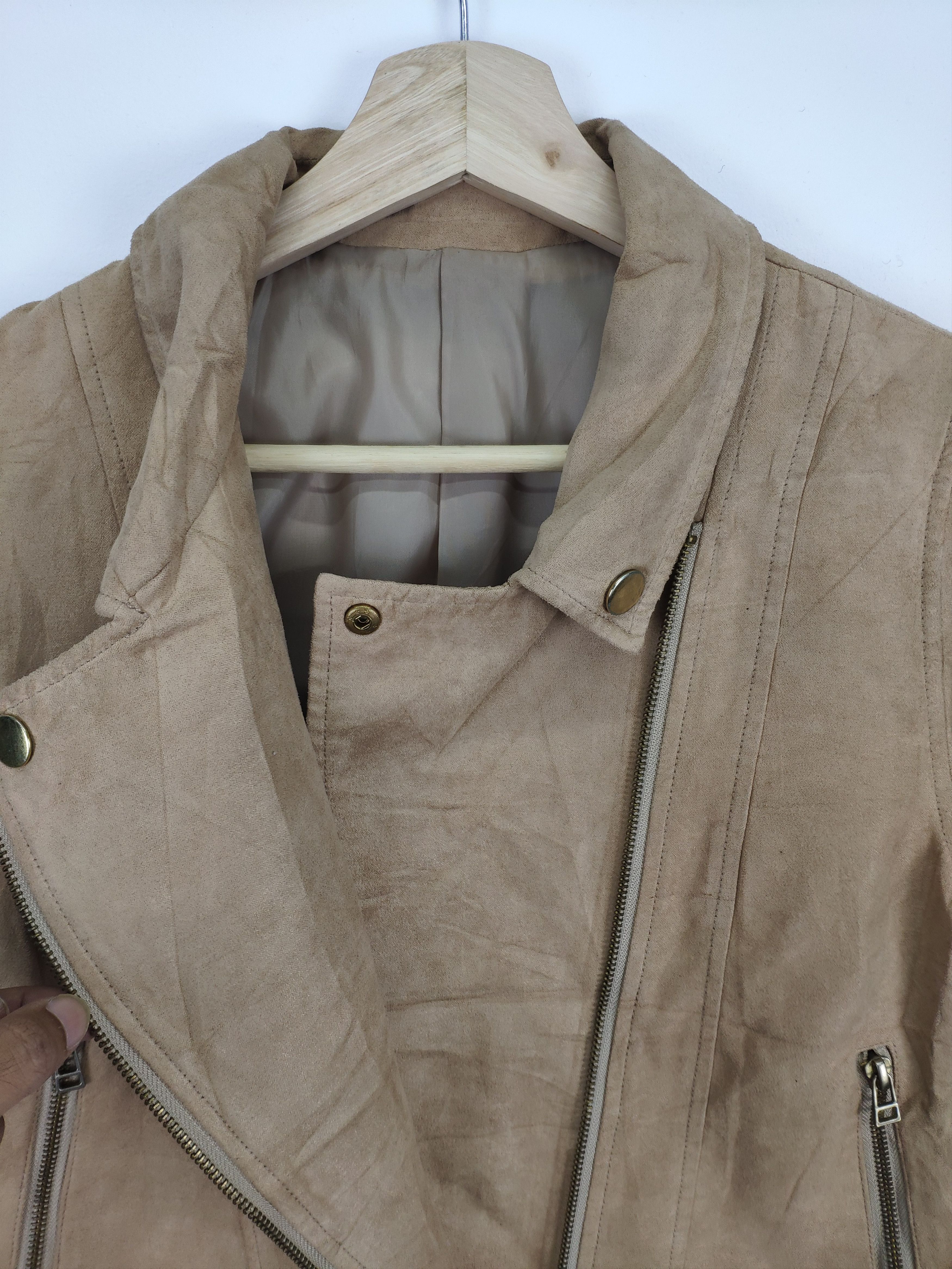 Japanese Brand × Le Grande Bleu (L.G.B.) × Vintage Steal 💥 Vintage Motorcycle Style Jacket Double Collar Size S / US 4 / IT 40 - 10 Thumbnail