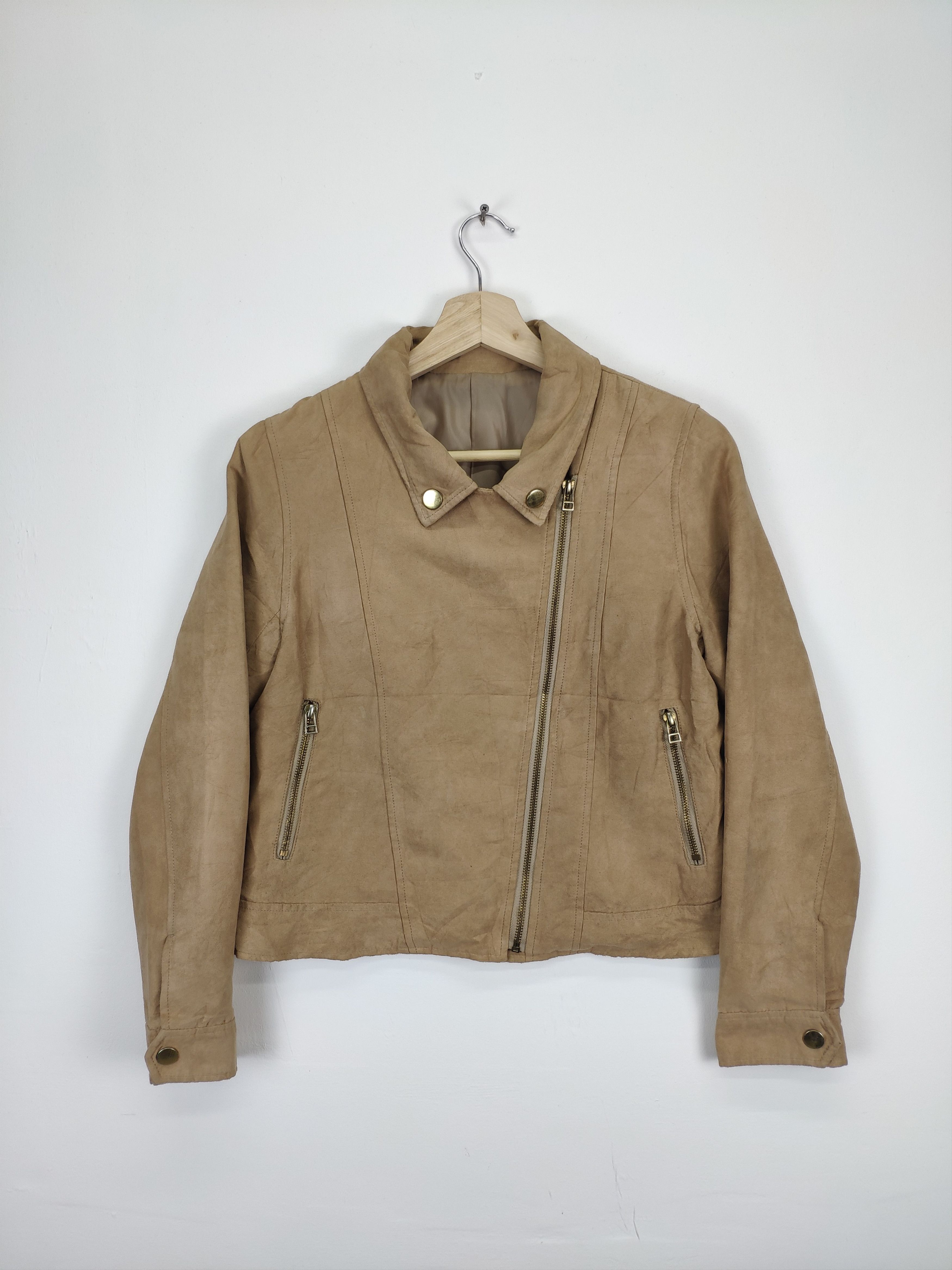 Japanese Brand × Le Grande Bleu (L.G.B.) × Vintage Steal 💥 Vintage Motorcycle Style Jacket Double Collar Size S / US 4 / IT 40 - 1 Thumbnail