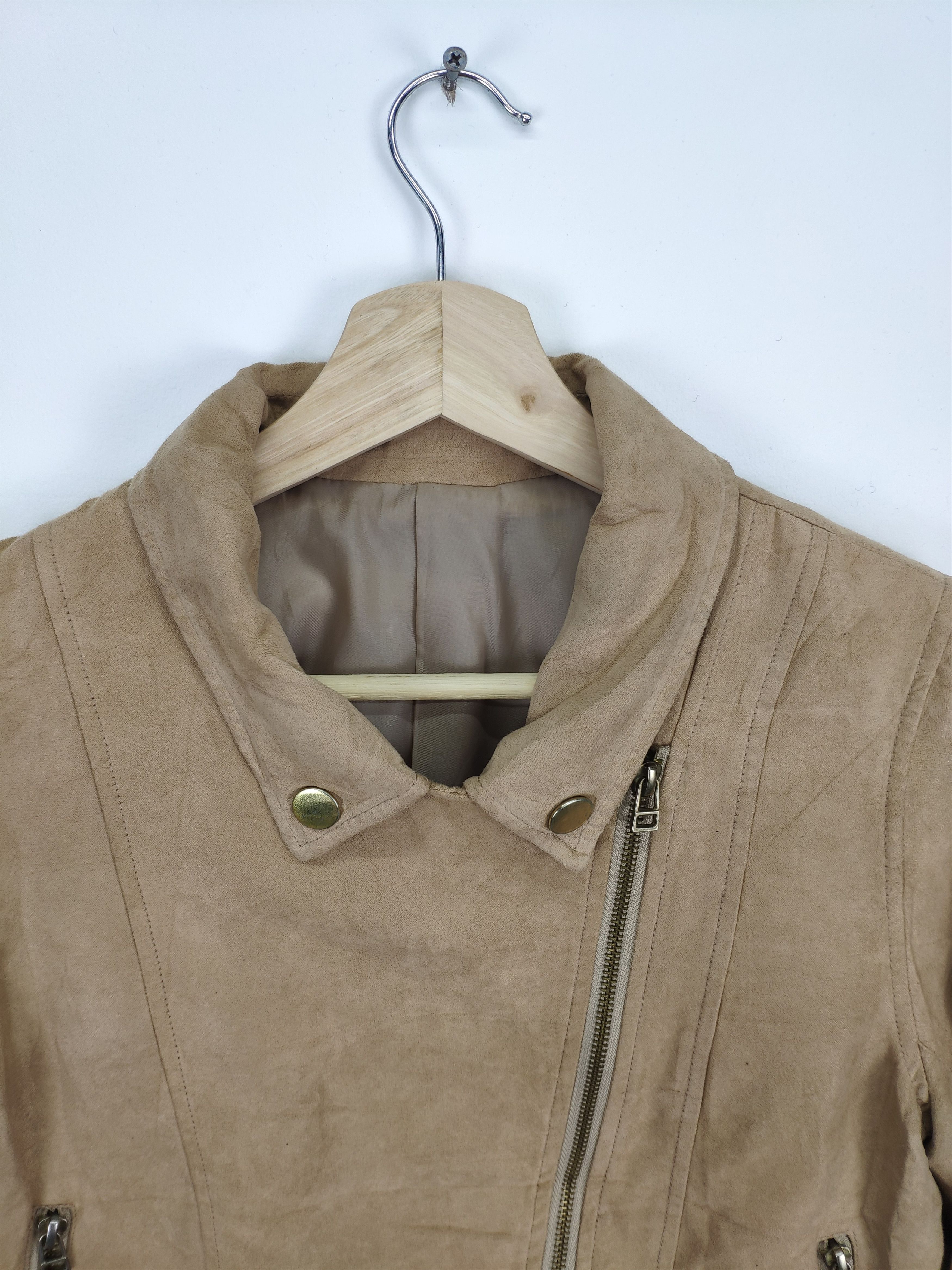 Japanese Brand × Le Grande Bleu (L.G.B.) × Vintage Steal 💥 Vintage Motorcycle Style Jacket Double Collar Size S / US 4 / IT 40 - 8 Thumbnail
