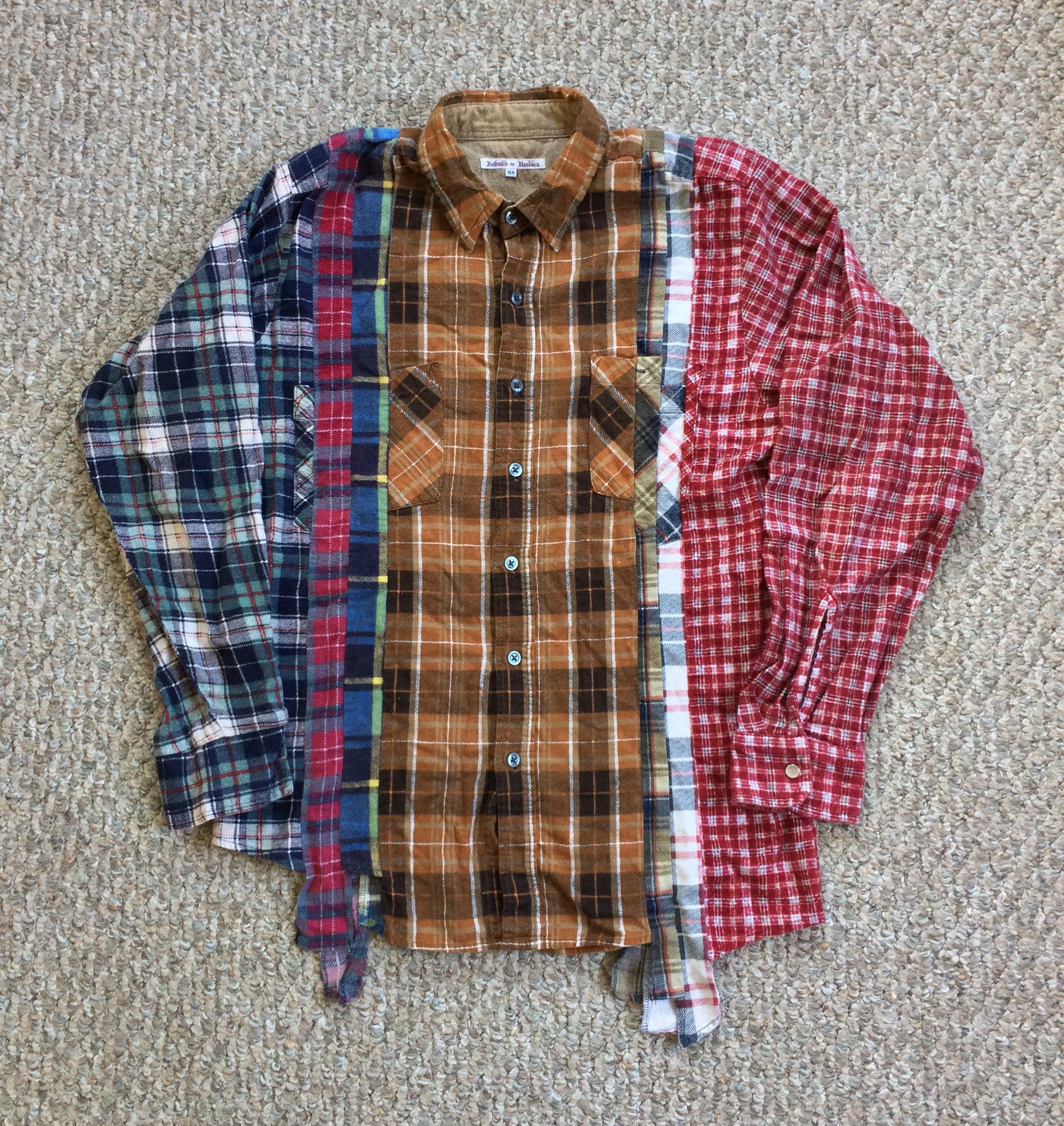 image of Rebuild By Needles 7 Cut Flannel in Mix, Men's (Size XS)