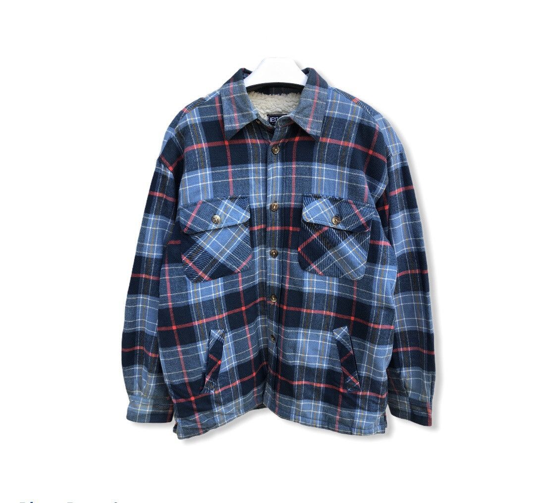 Flannel × Vintage Vintage Next Stage Checked Plaid Tartan Jacket Size US L / EU 52-54 / 3 - 1 Thumbnail
