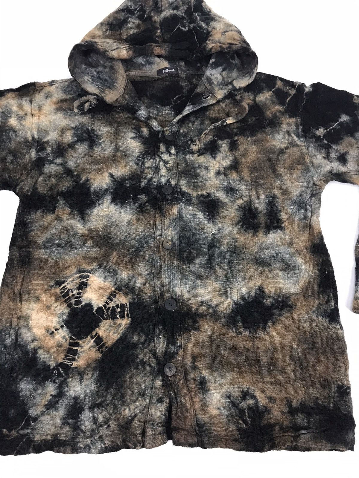 Japanese Brand Vintage Dill-cash Hoodies Button Down Style Tye Dye Ethic Size US L / EU 52-54 / 3 - 3 Thumbnail
