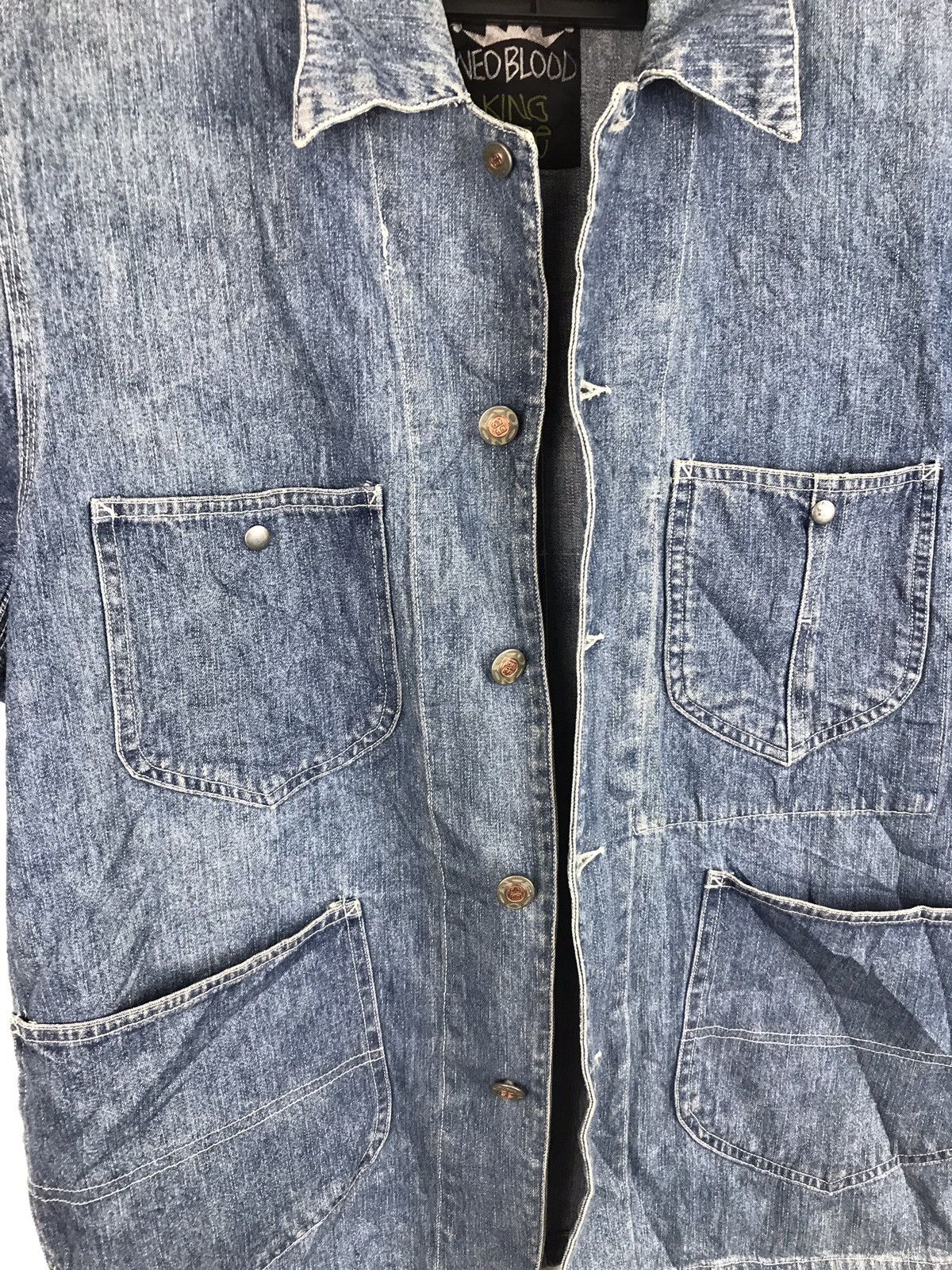 Japanese Brand Neo Blood Denim Jacket Four Pockets Trucker Workwear Size US L / EU 52-54 / 3 - 4 Thumbnail