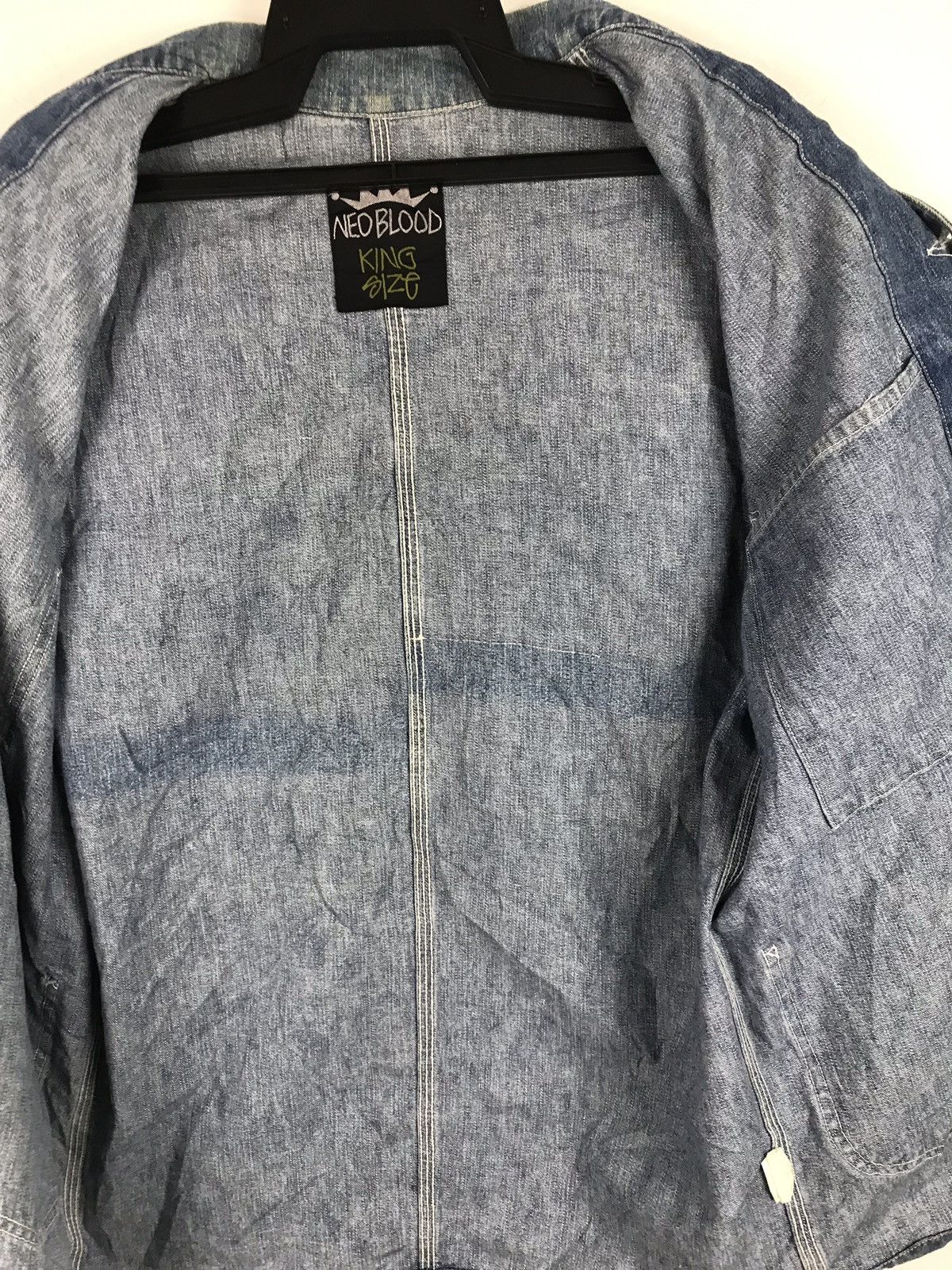 Japanese Brand Neo Blood Denim Jacket Four Pockets Trucker Workwear Size US L / EU 52-54 / 3 - 5 Thumbnail