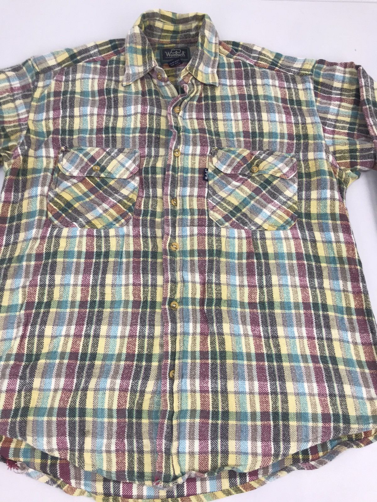 Flannel Woolrich Plaid Checked Wear Double Pockets Classic Size US L / EU 52-54 / 3 - 2 Thumbnail