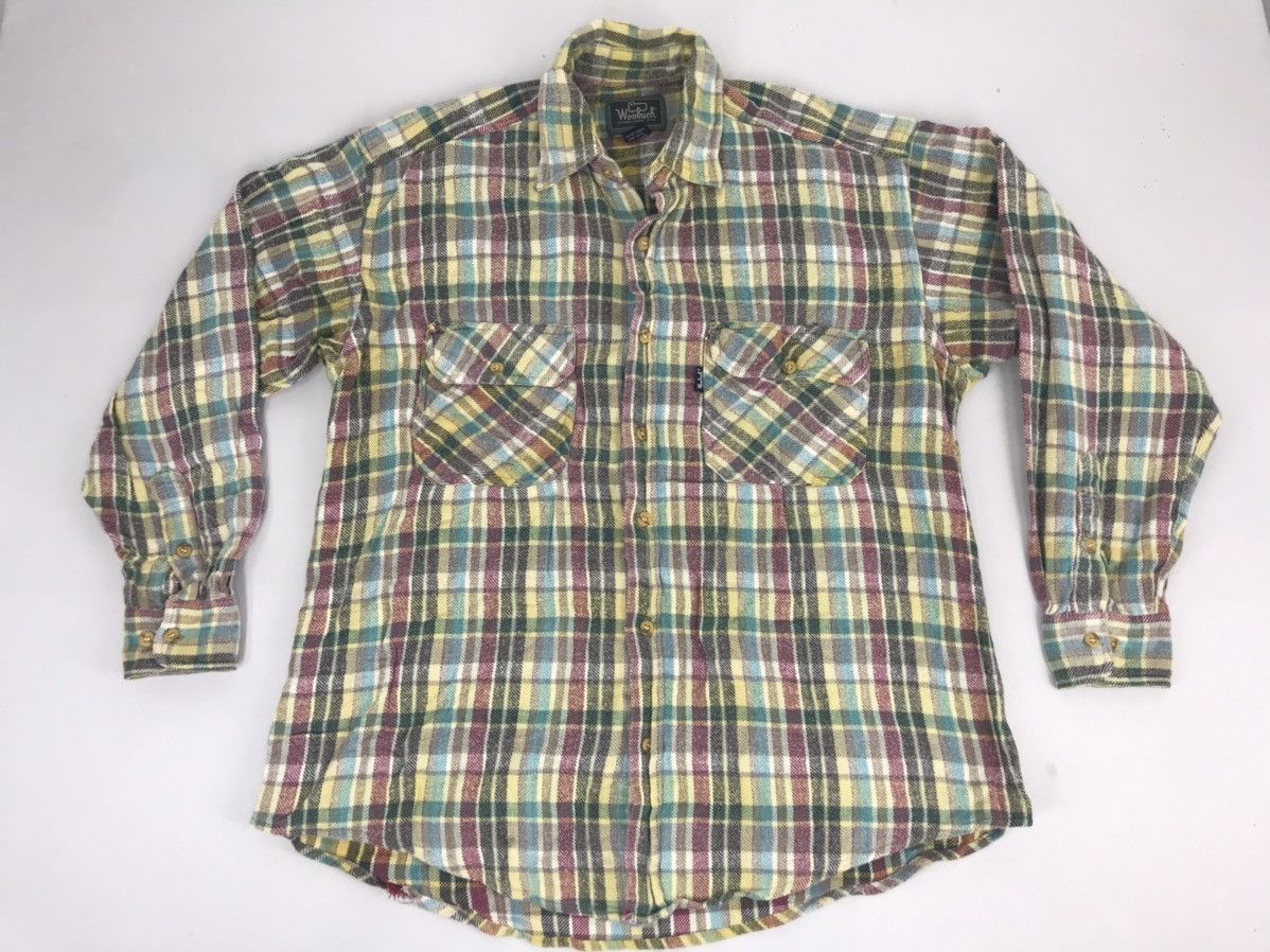 Flannel Woolrich Plaid Checked Wear Double Pockets Classic Size US L / EU 52-54 / 3 - 1 Thumbnail
