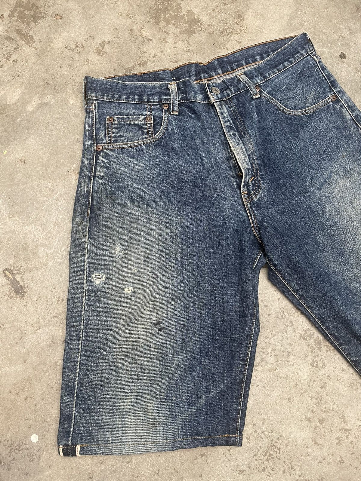Levi's Vintage Clothing Vintage LEVIS Big E 502XX Selvedge Jorts Denim Size US 34 / EU 50 - 3 Thumbnail
