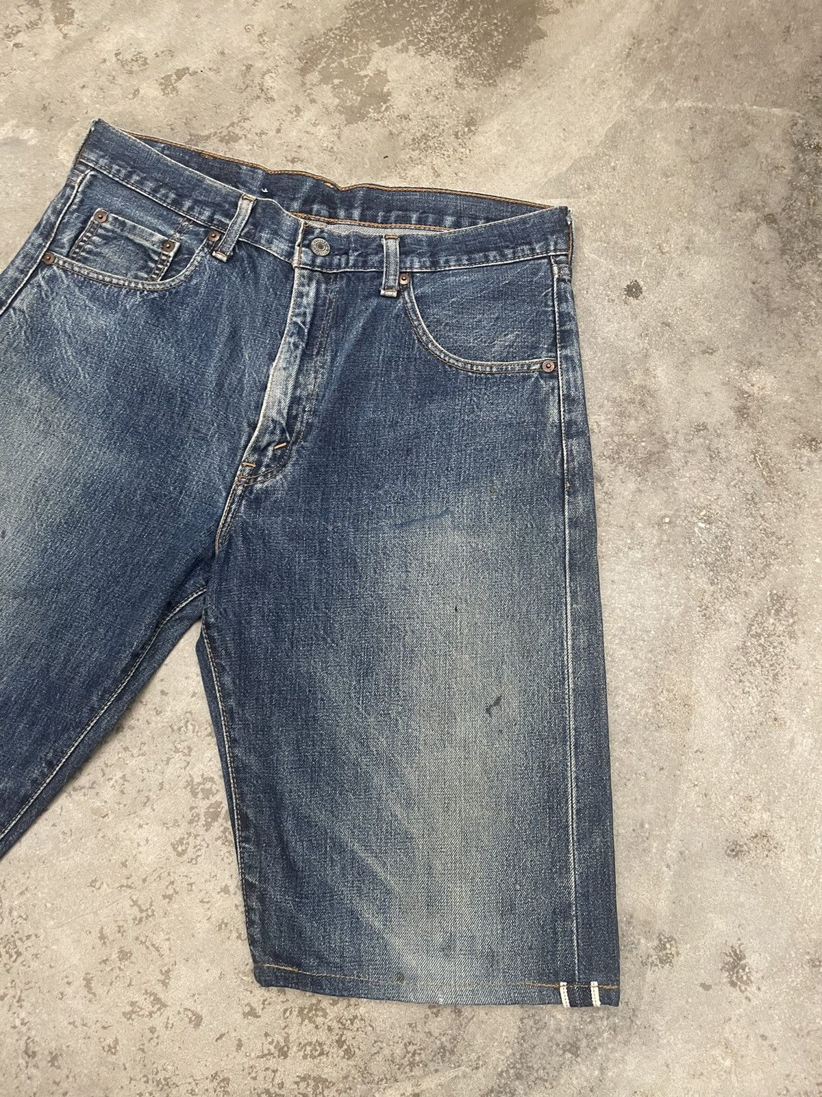 Levi's Vintage Clothing Vintage LEVIS Big E 502XX Selvedge Jorts Denim Size US 34 / EU 50 - 4 Thumbnail