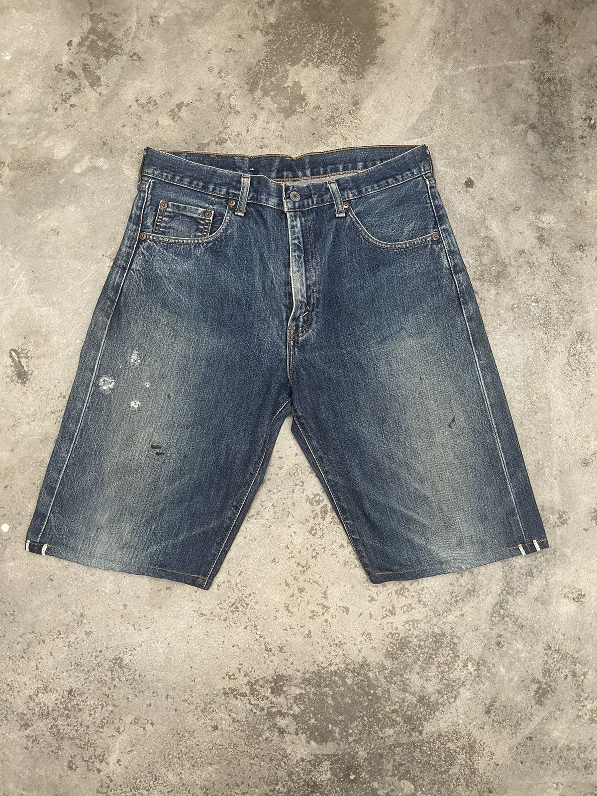 Levi's Vintage Clothing Vintage LEVIS Big E 502XX Selvedge Jorts Denim Size US 34 / EU 50 - 2 Thumbnail