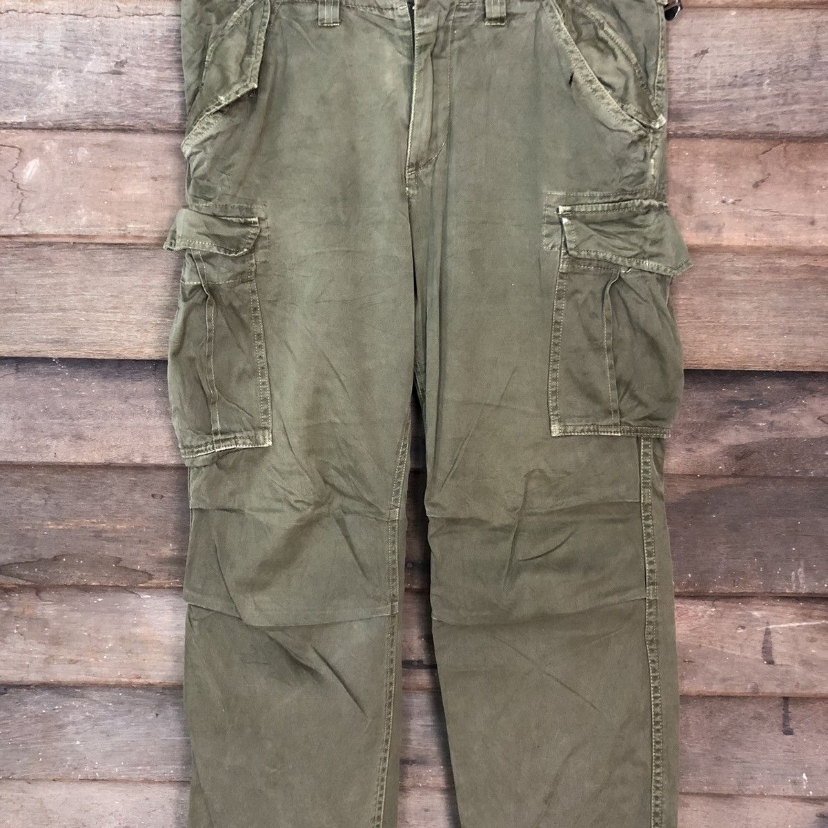Global Work DL Global Work Green Multipocket Tactical Cargo Pants #c973 Size US 30 / EU 46 - 4 Thumbnail
