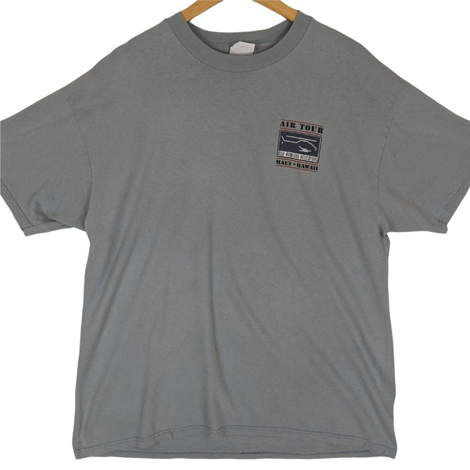 Hanes Vintage 90's US AIR FORCE Blue Hawaiian Helicopters T-Shirt Size US XL / EU 56 / 4 - 6 Thumbnail