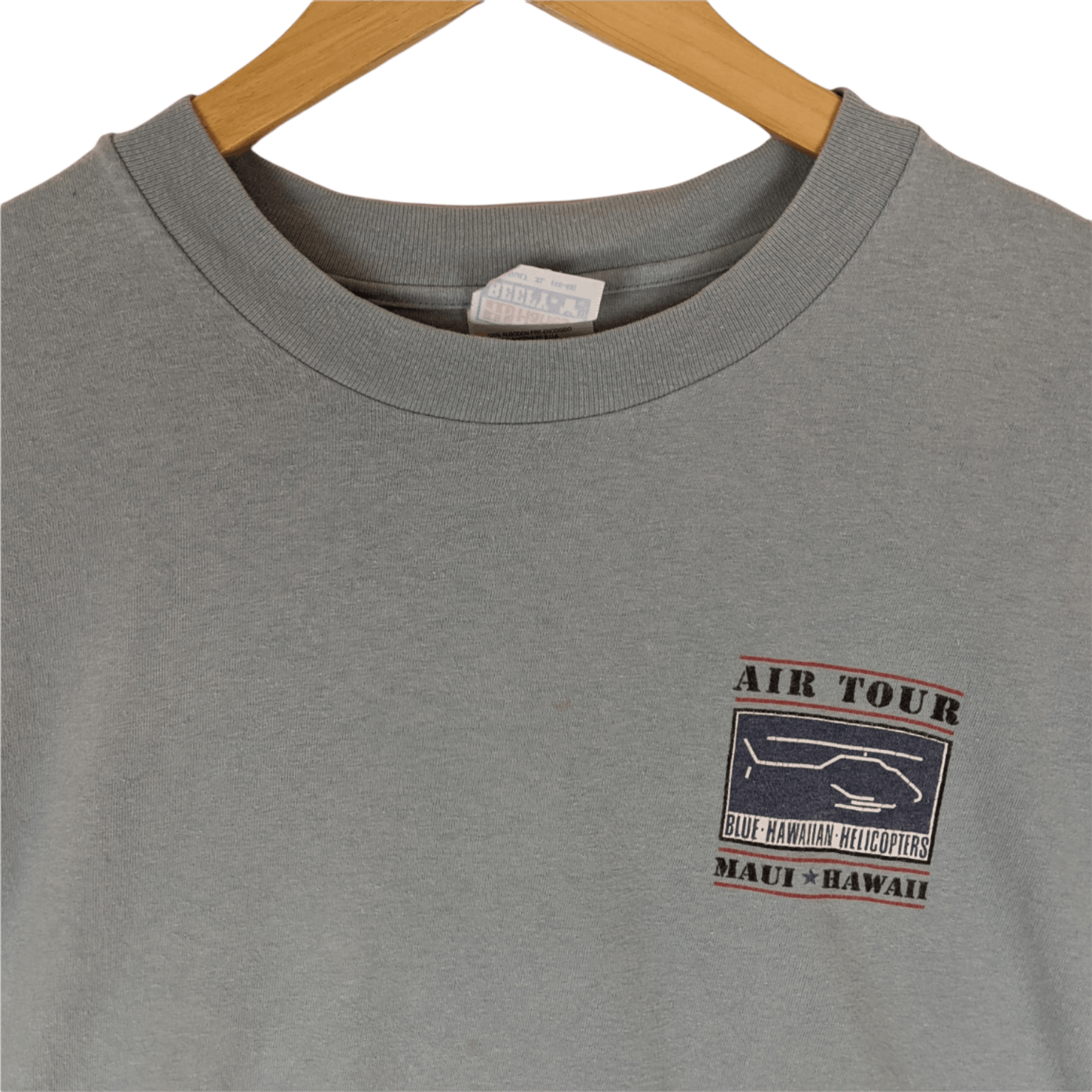 Hanes Vintage 90's US AIR FORCE Blue Hawaiian Helicopters T-Shirt Size US XL / EU 56 / 4 - 7 Thumbnail