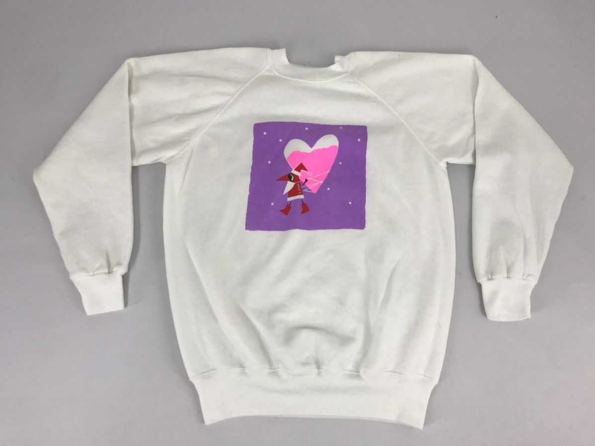 Hanes Vintage 90s Mores Sweatshirt Box Heart Logo Pull Over Style Size US S / EU 44-46 / 1 - 1 Thumbnail