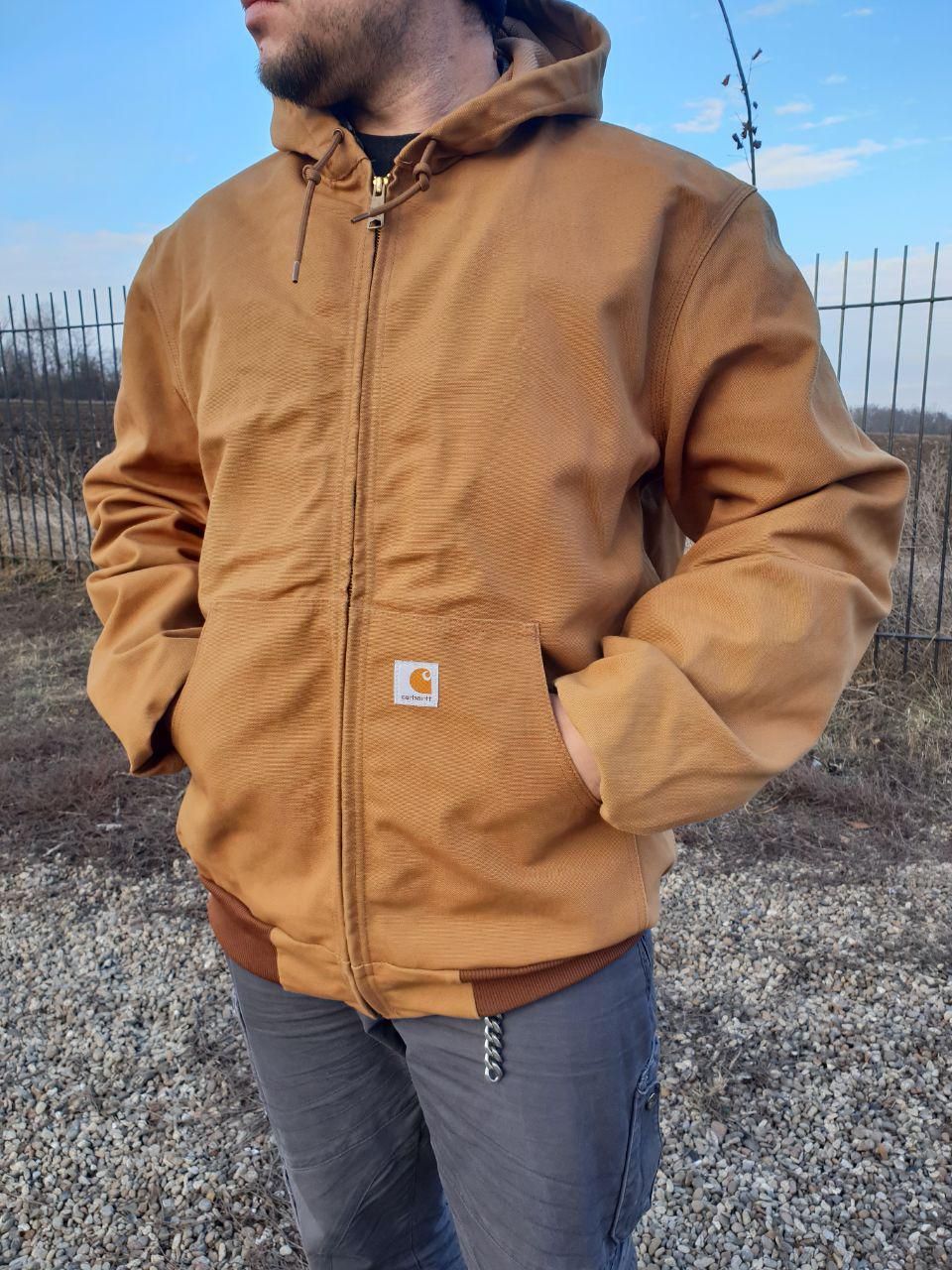 Pre-owned Carhartt X Carhartt Wip Almost New Carhartt Hooded Jacket In Brick