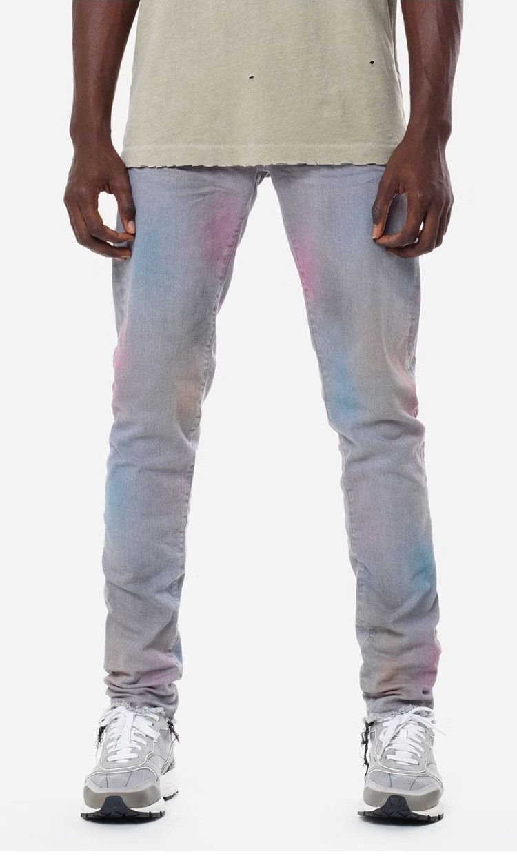 image of John Elliott Grey & Pink Dye " The Cast 2 " Jeans in Gray/Pink, Men's (Size 36)