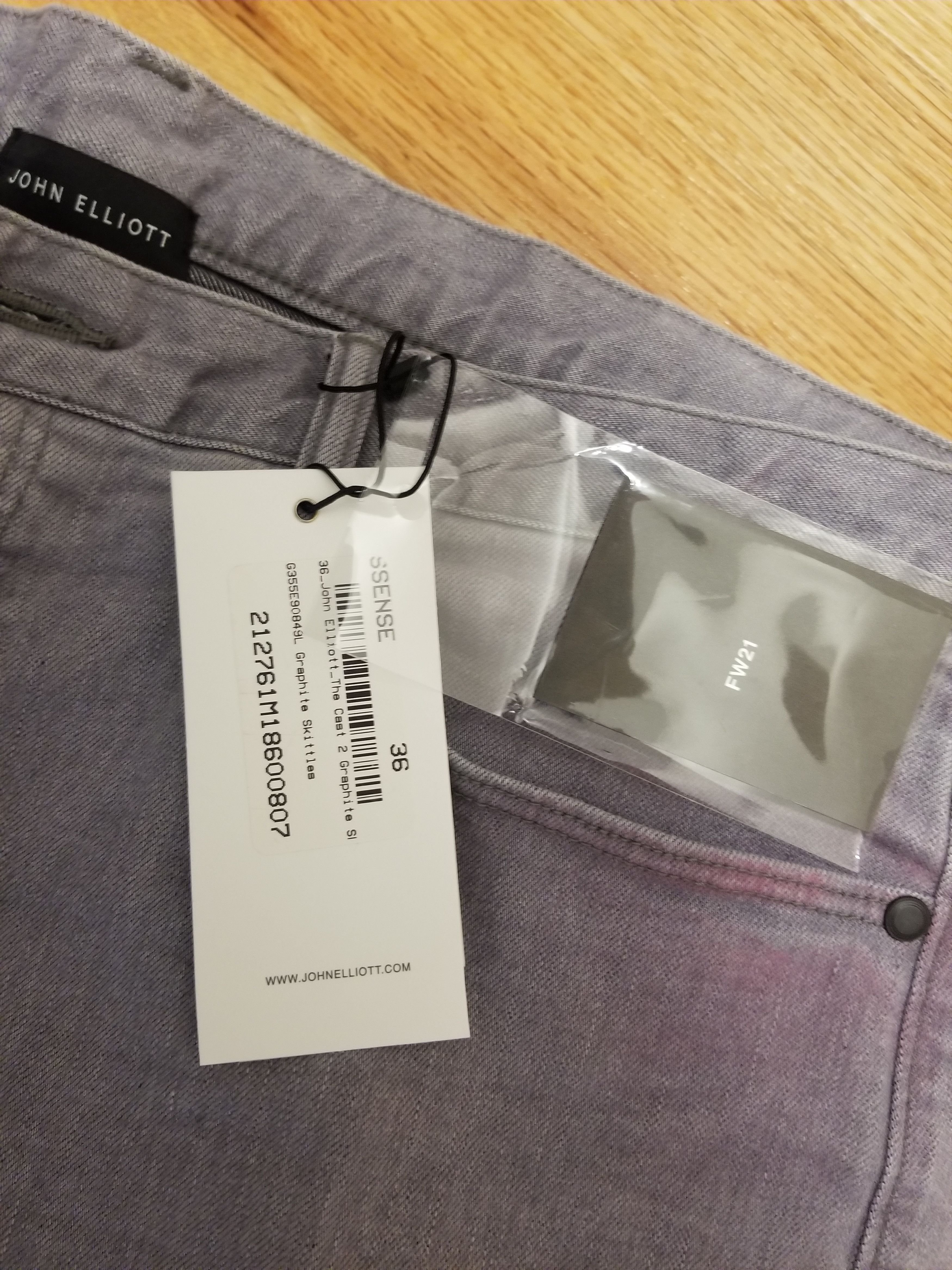 John Elliott Grey & Pink Dye " The Cast 2 " Jeans Size US 36 / EU 52 - 6 Thumbnail